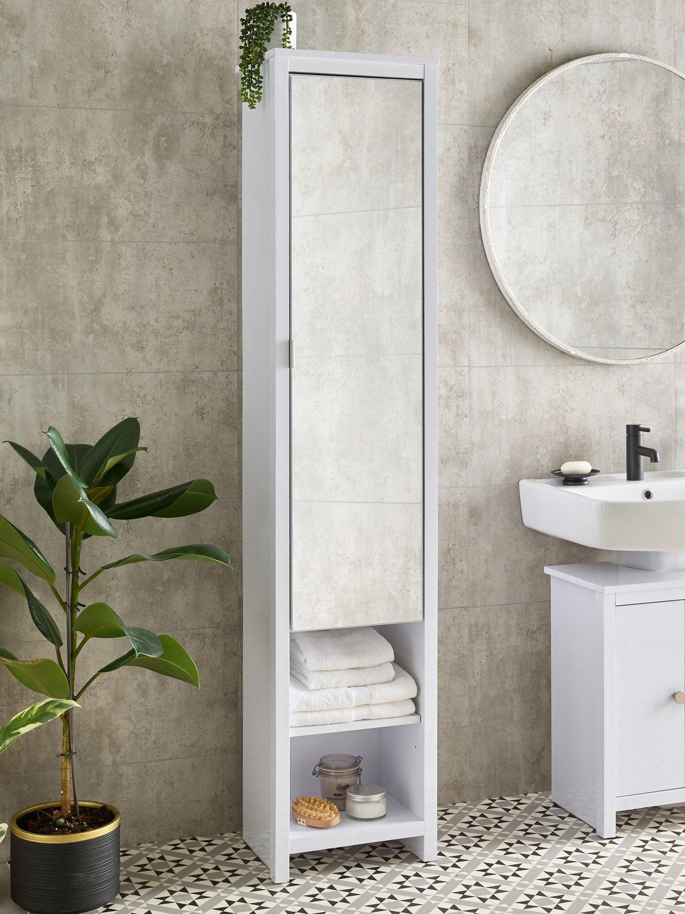undefined Bramford Gloss Mirrored Tall Cabinet