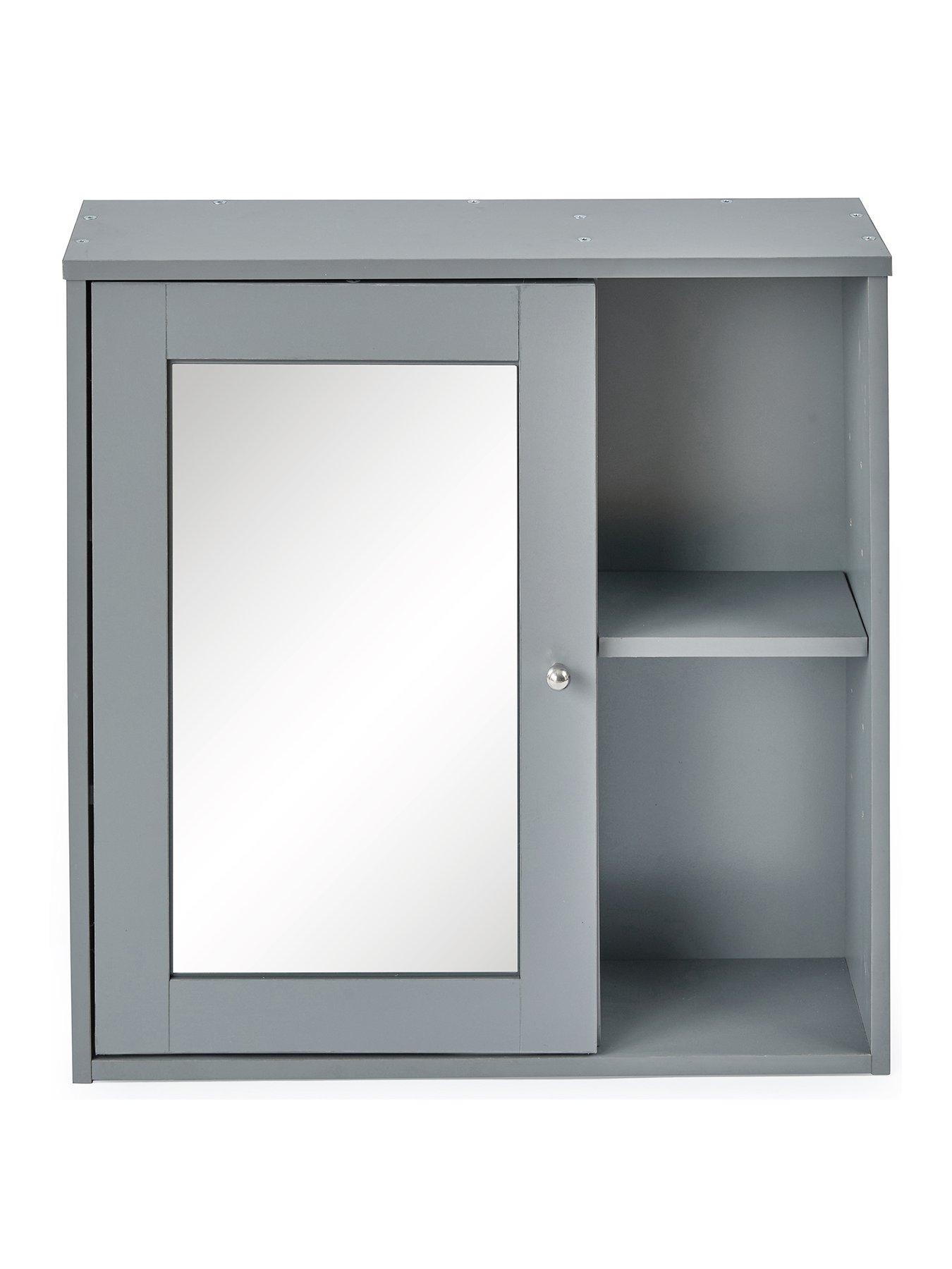 Image 2 of 7 of The Very Collection Corrie Mirrored Bathroom Wall Cabinet - Grey - FSC&reg; Certified