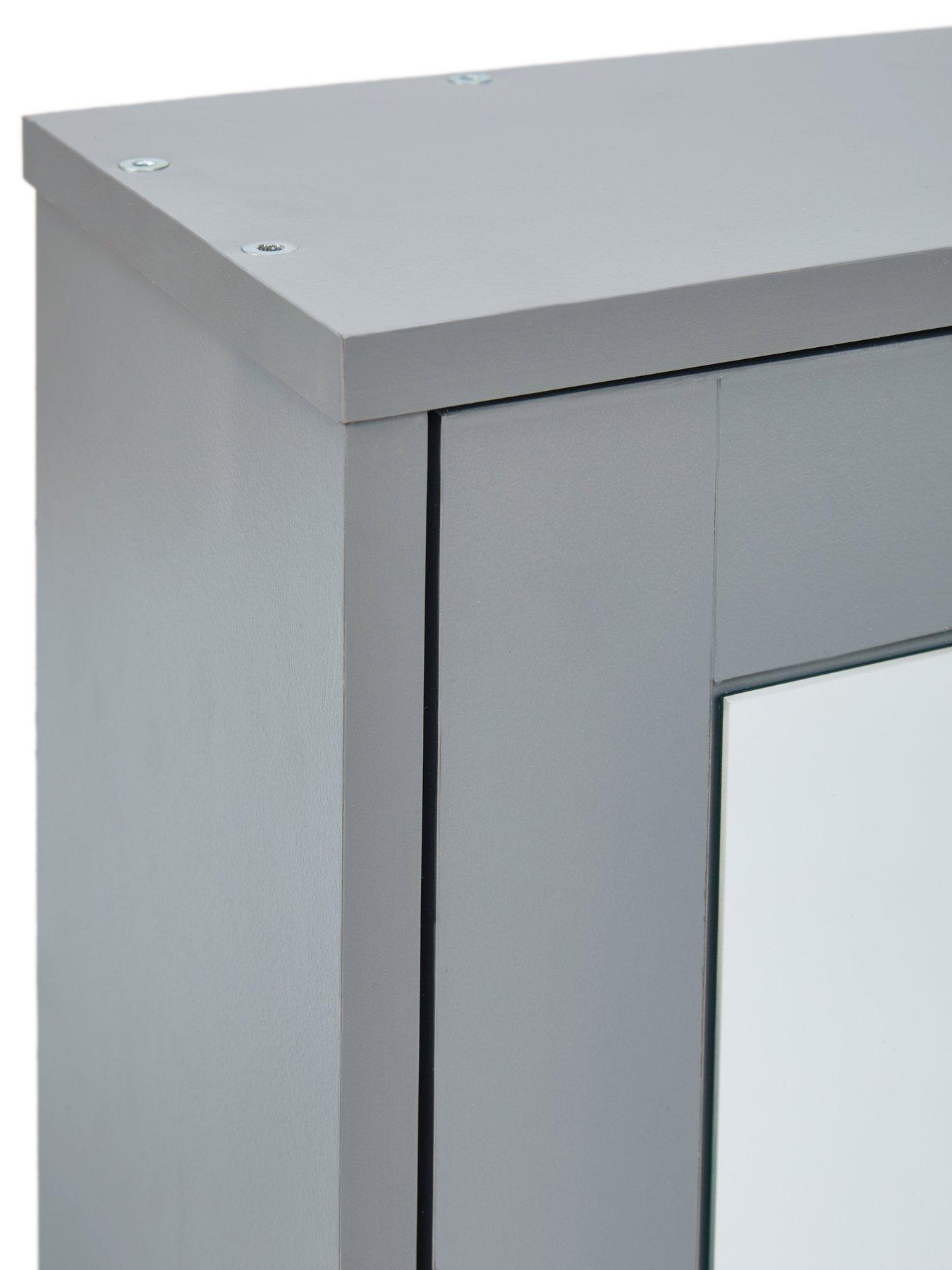 Image 6 of 7 of The Very Collection Corrie Mirrored Bathroom Wall Cabinet - Grey - FSC&reg; Certified