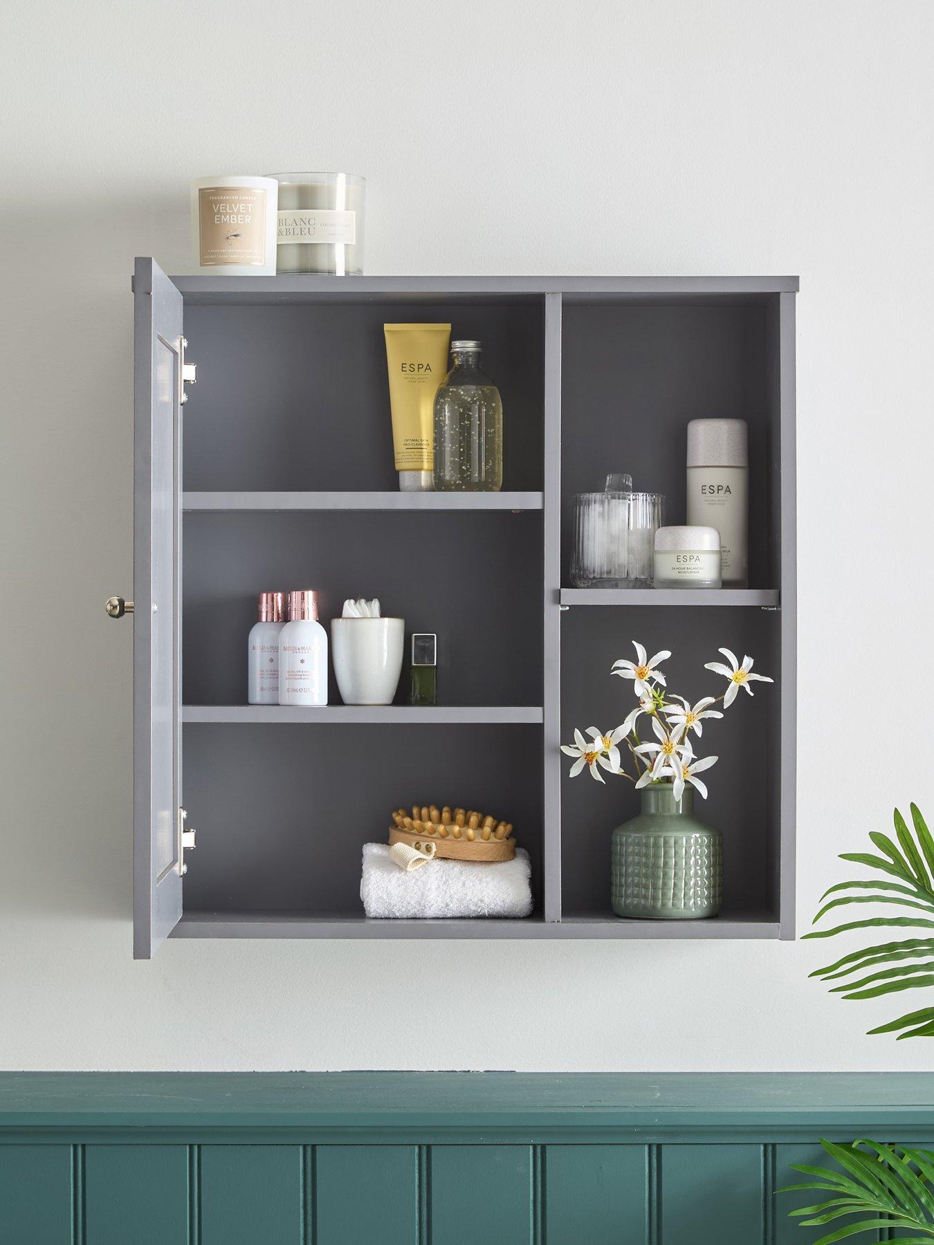 Image 7 of 7 of The Very Collection Corrie Mirrored Bathroom Wall Cabinet - Grey - FSC&reg; Certified