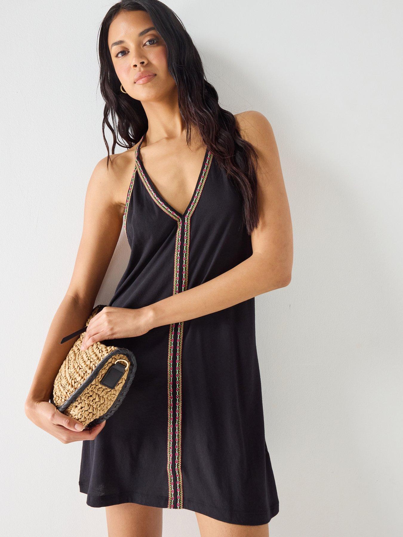 PITUSA Pima Lightweight Mini Beach Dress - Black
