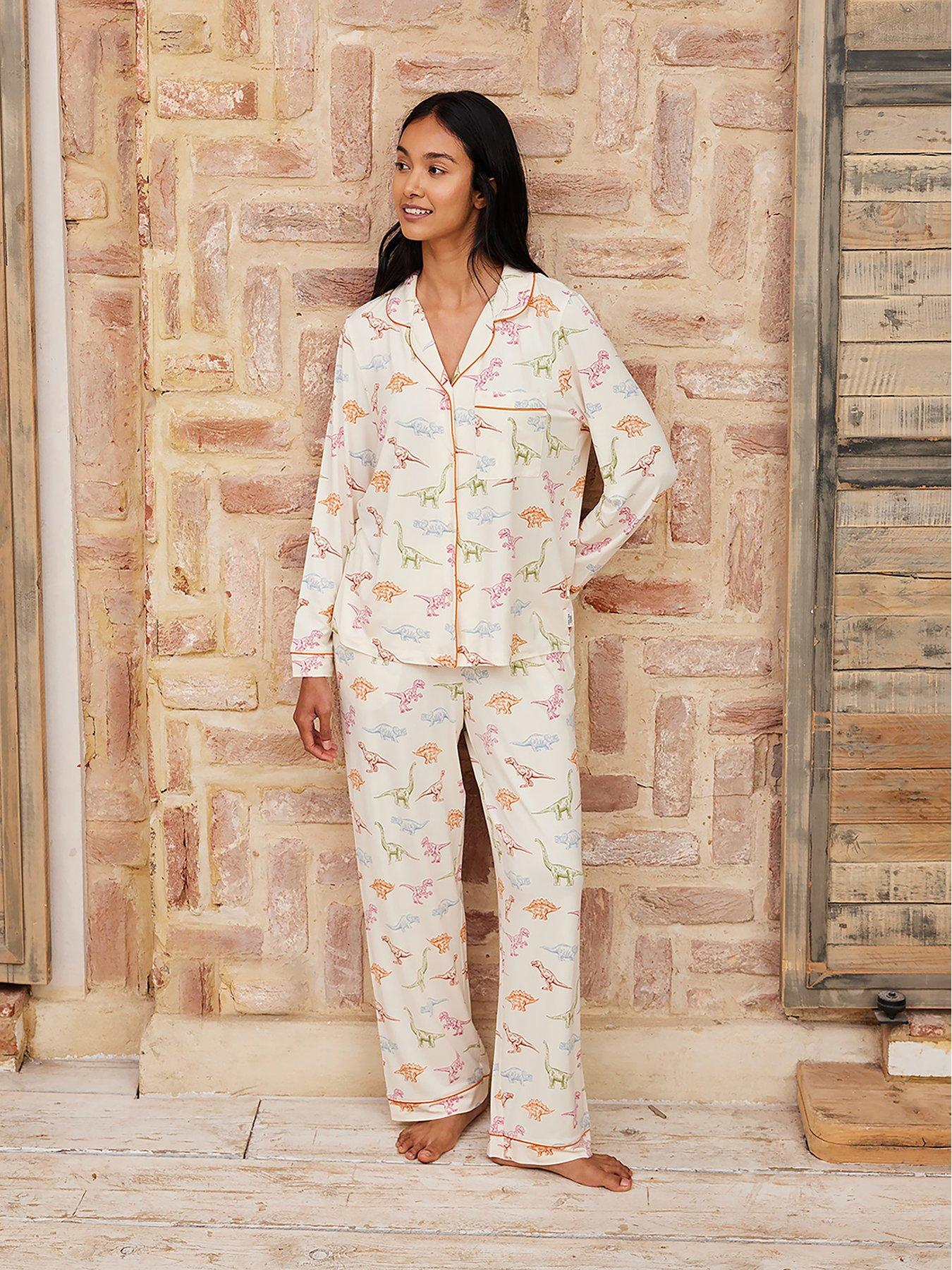 undefined Dinosaur Print Long Pyjama Set