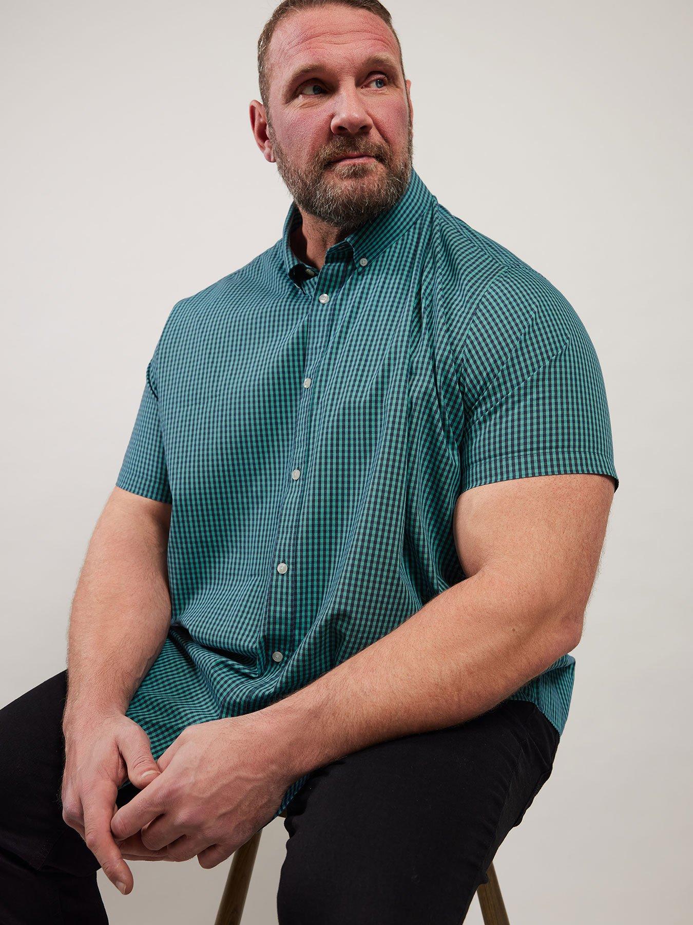 undefined Gingham Check Short Sleeve Shirt - Green