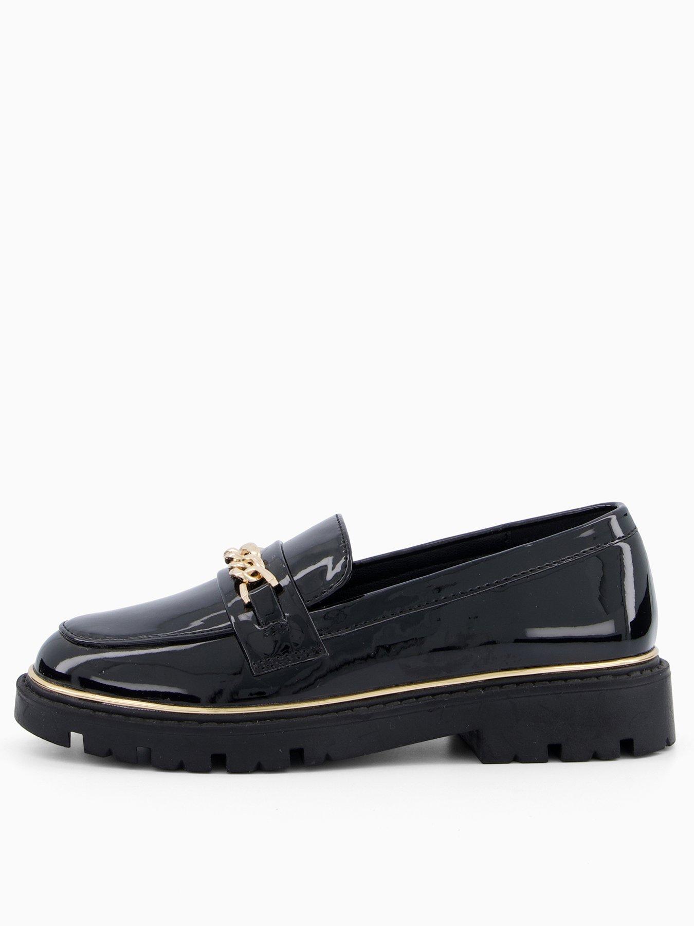 undefined Older Girls Heart Trim Loafer School Shoes