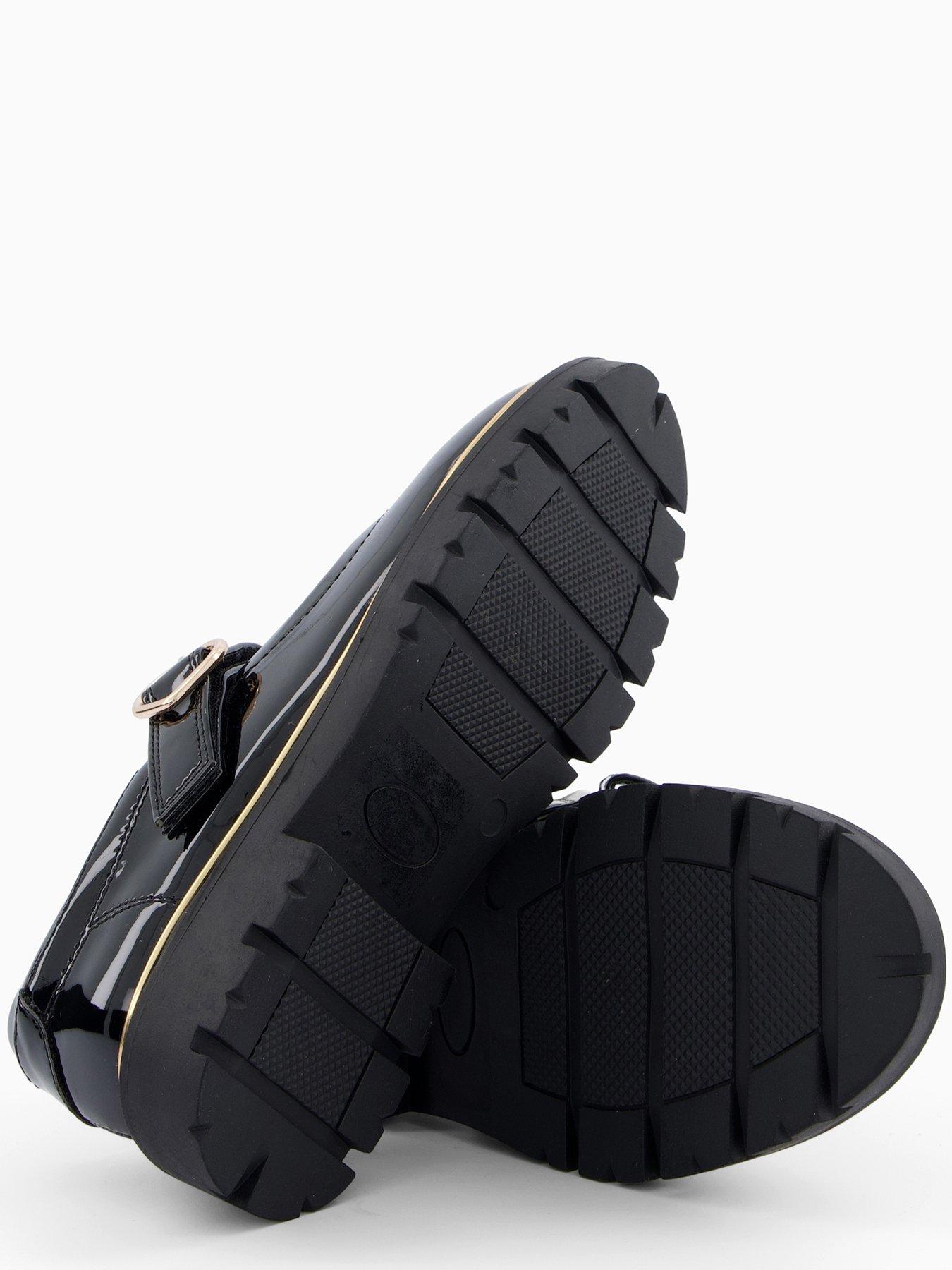 Image 4 of 7 of V by Very Older Girls Heart Buckle School Shoes - Black