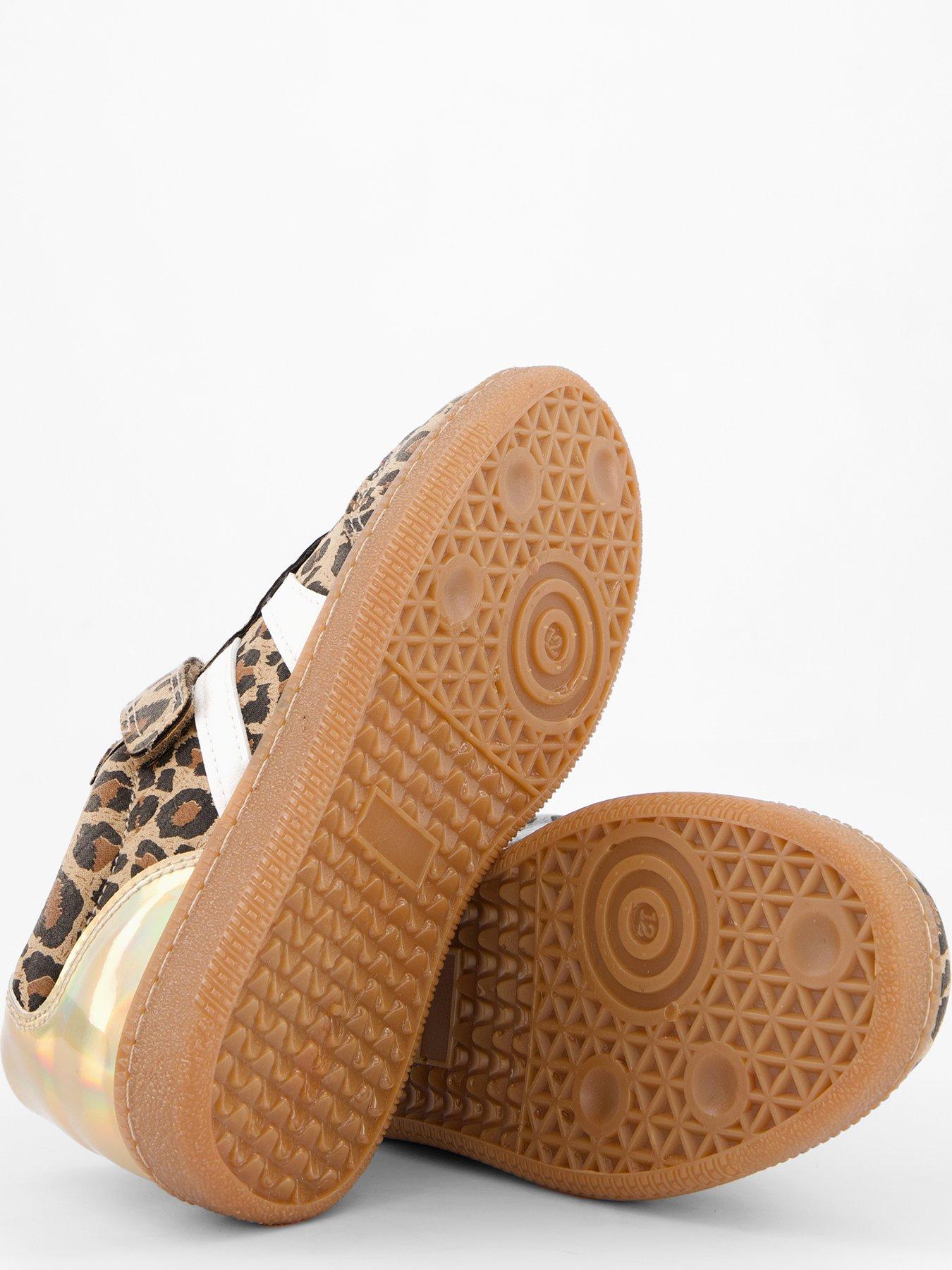 Image 4 of 7 of The Very Collection Girls Leopard Print Trainer - Brown