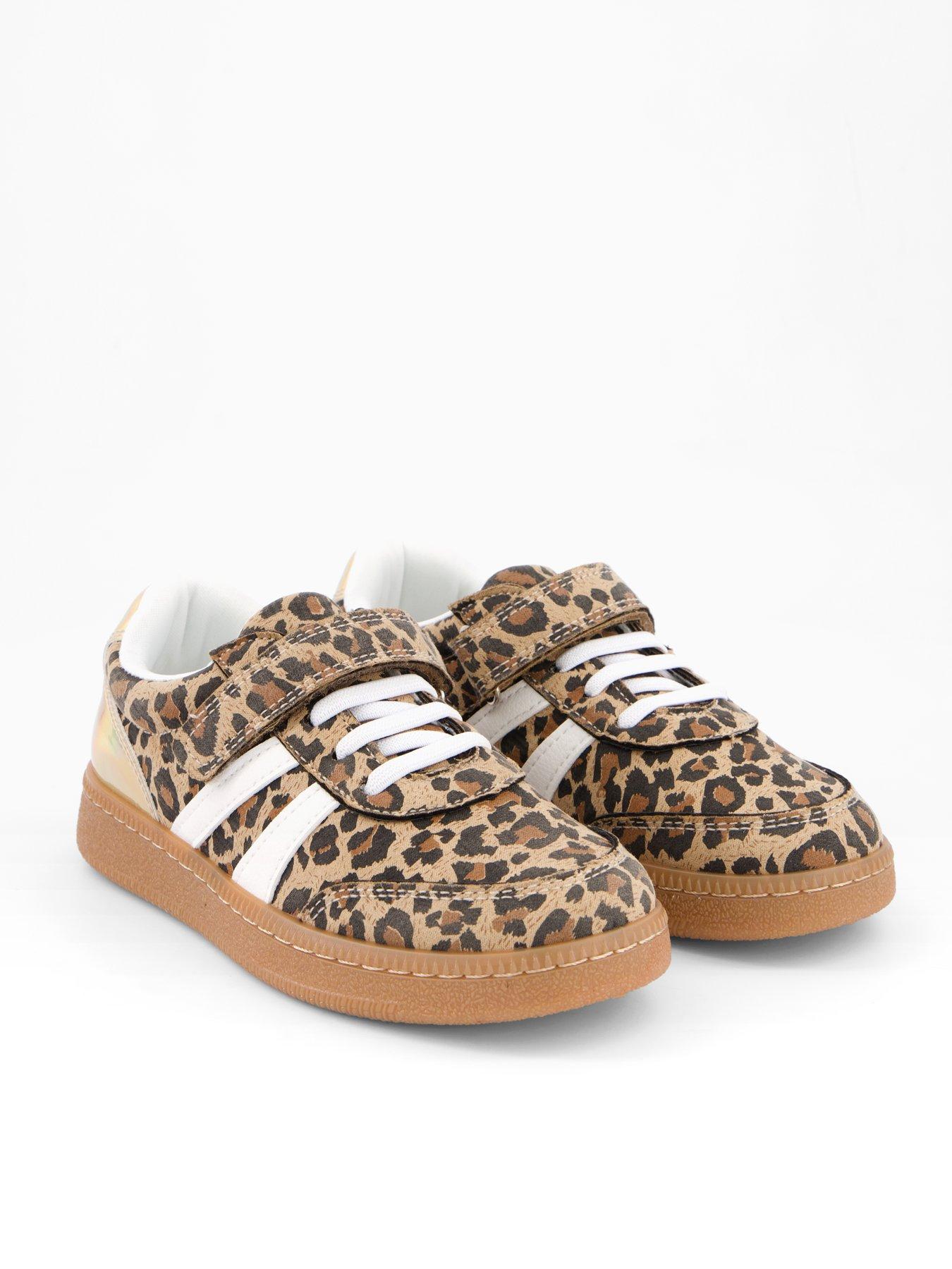 Image 6 of 7 of The Very Collection Girls Leopard Print Trainer - Brown