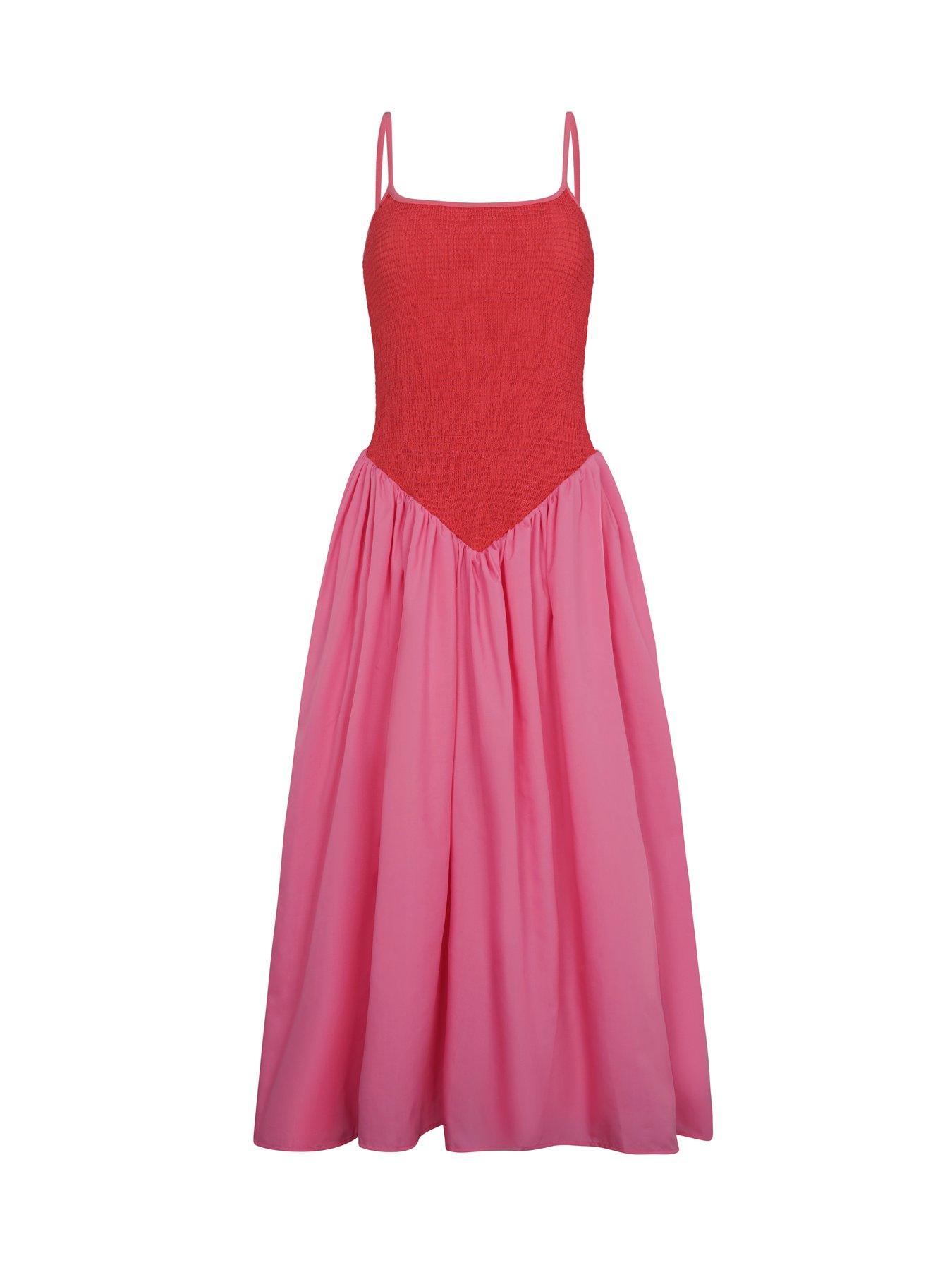 Image 2 of 2 of PITUSA Odette Smock Lightweight Beach Dress - Pink