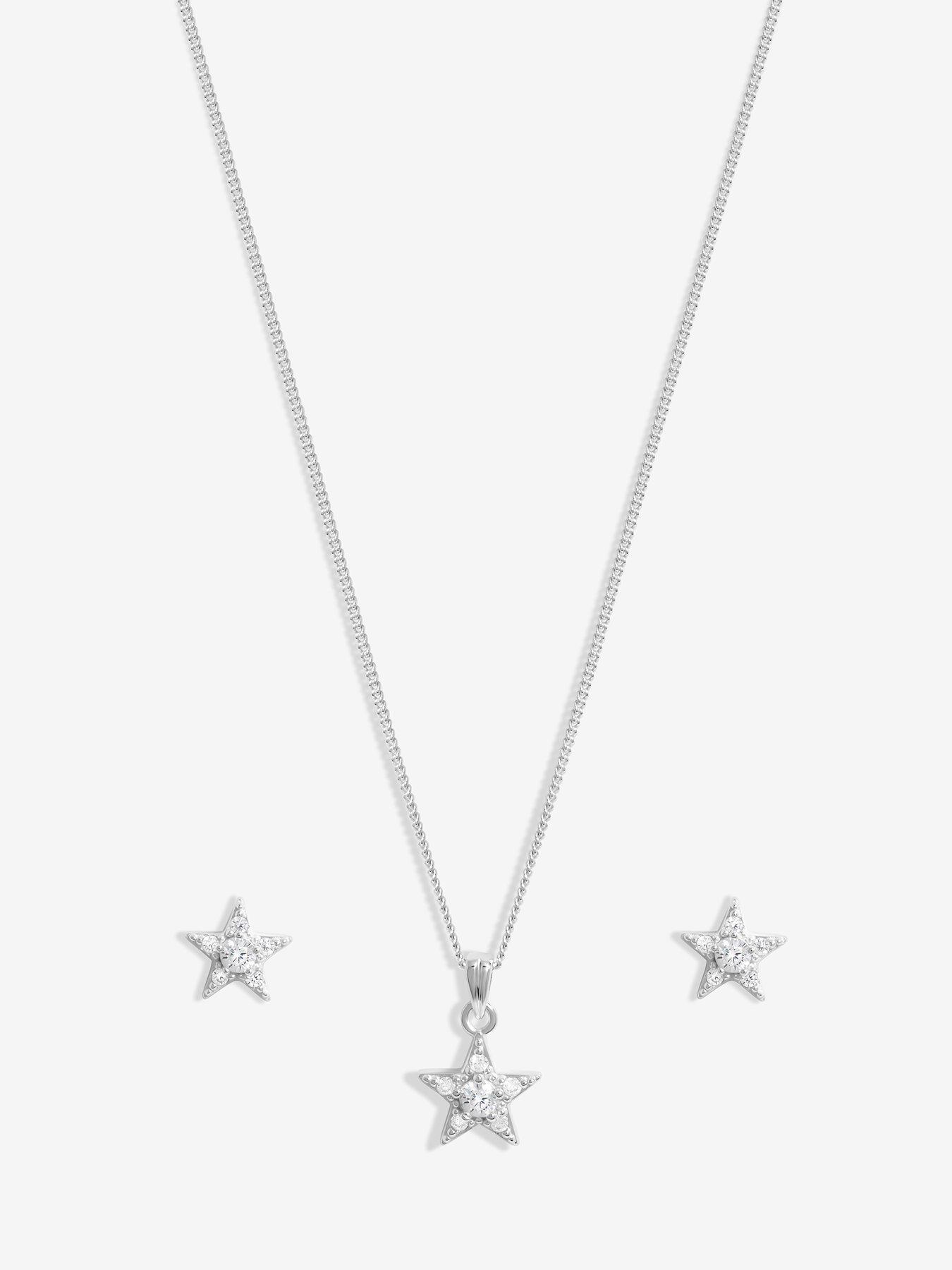 Image 2 of 4 of Simply Silver Silver Tone 925 Cubic Zirconia Celestial Set With Gift Boxed