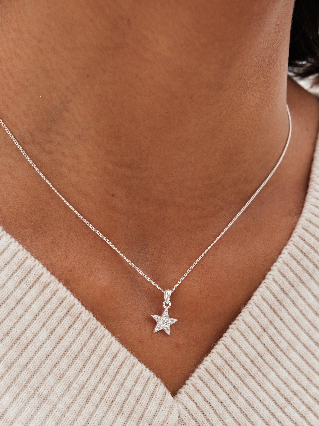 Image 3 of 4 of Simply Silver Silver Tone 925 Cubic Zirconia Celestial Set With Gift Boxed