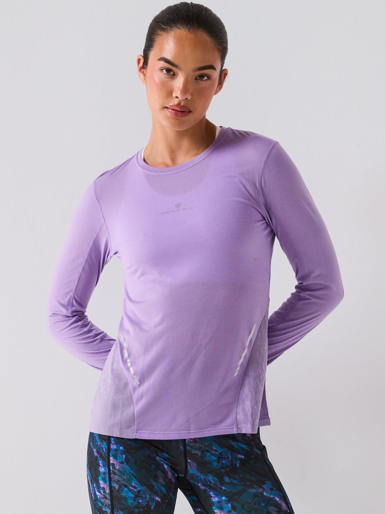 Ronhill Women'S Running Tech Reflect Long Sleeve Tee - Purple