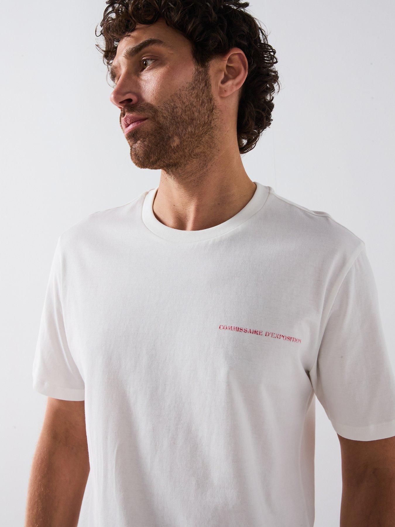 Image 5 of 6 of Mango Expo Smart Back Print Short Sleeve T-Shirt - White