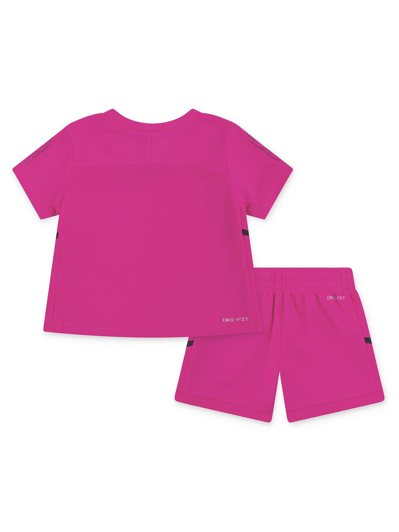 Nike Kids Boys Dri-Fit Mbappe Shorts And T-Shirt Set Pink Very