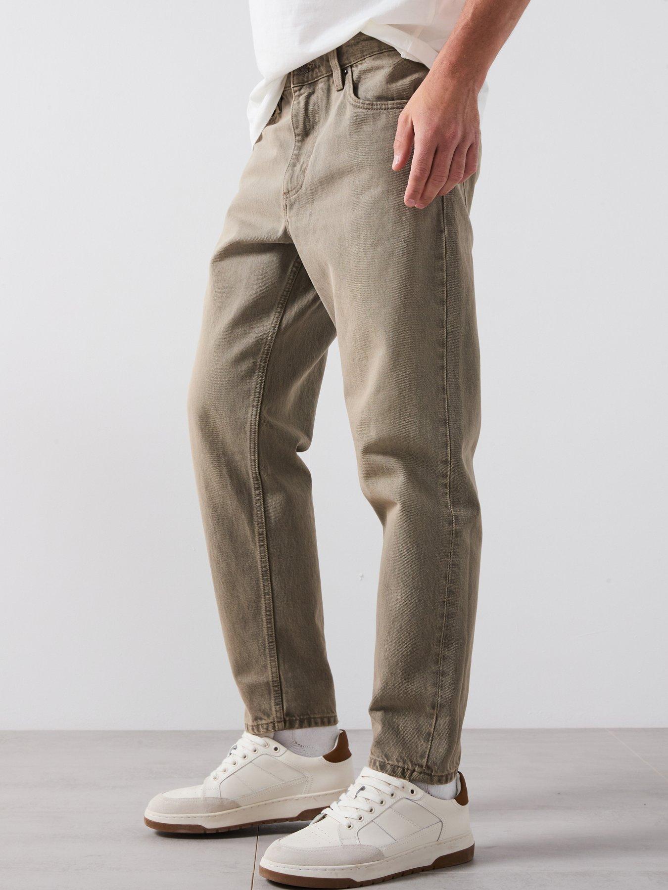 Mango Sammy Tapered Fit Faded Jeans