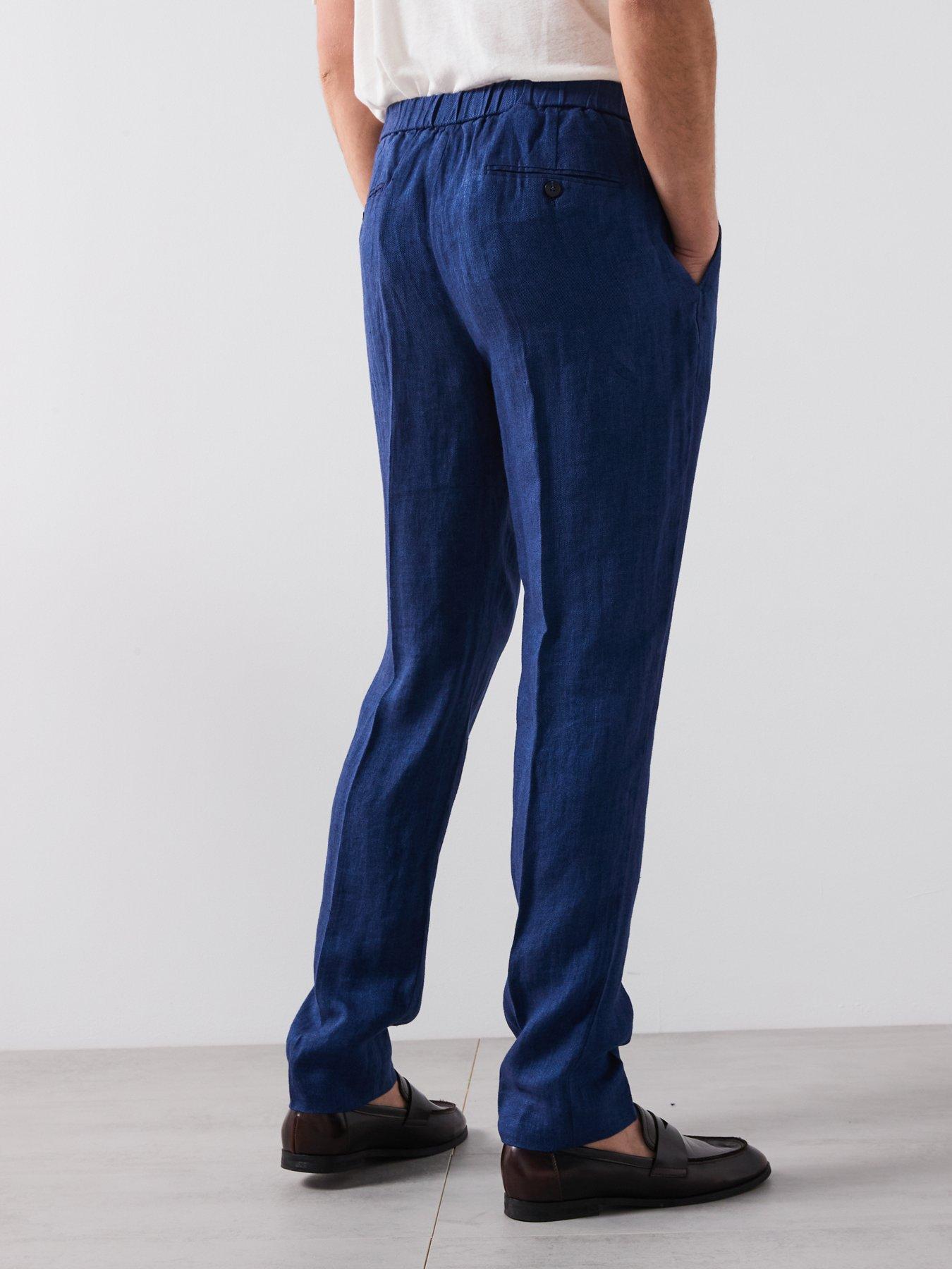 Image 2 of 5 of Mango Mango Salerno Smart Slim Fit Linen Suit Trousers