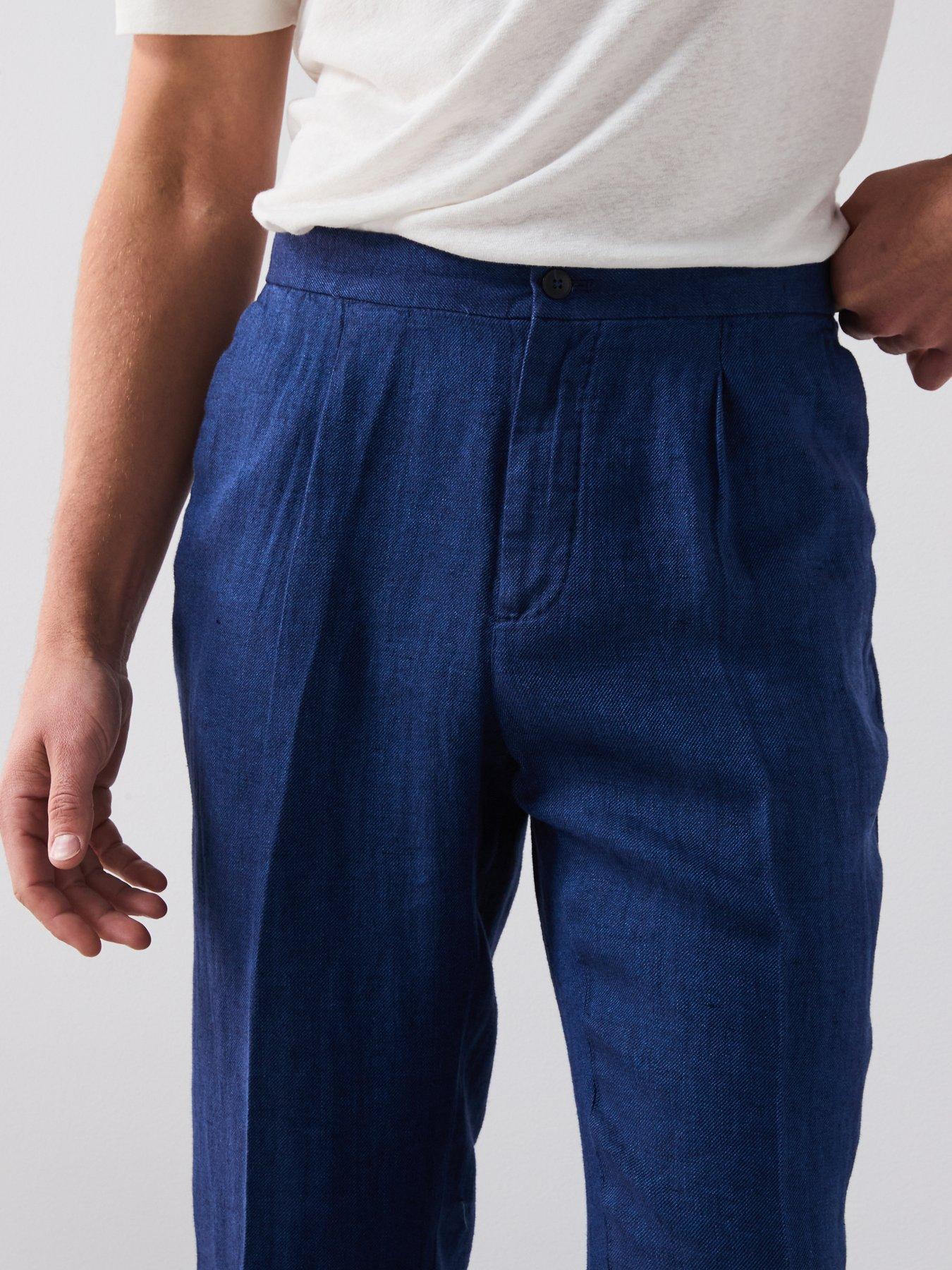Image 4 of 5 of Mango Mango Salerno Smart Slim Fit Linen Suit Trousers