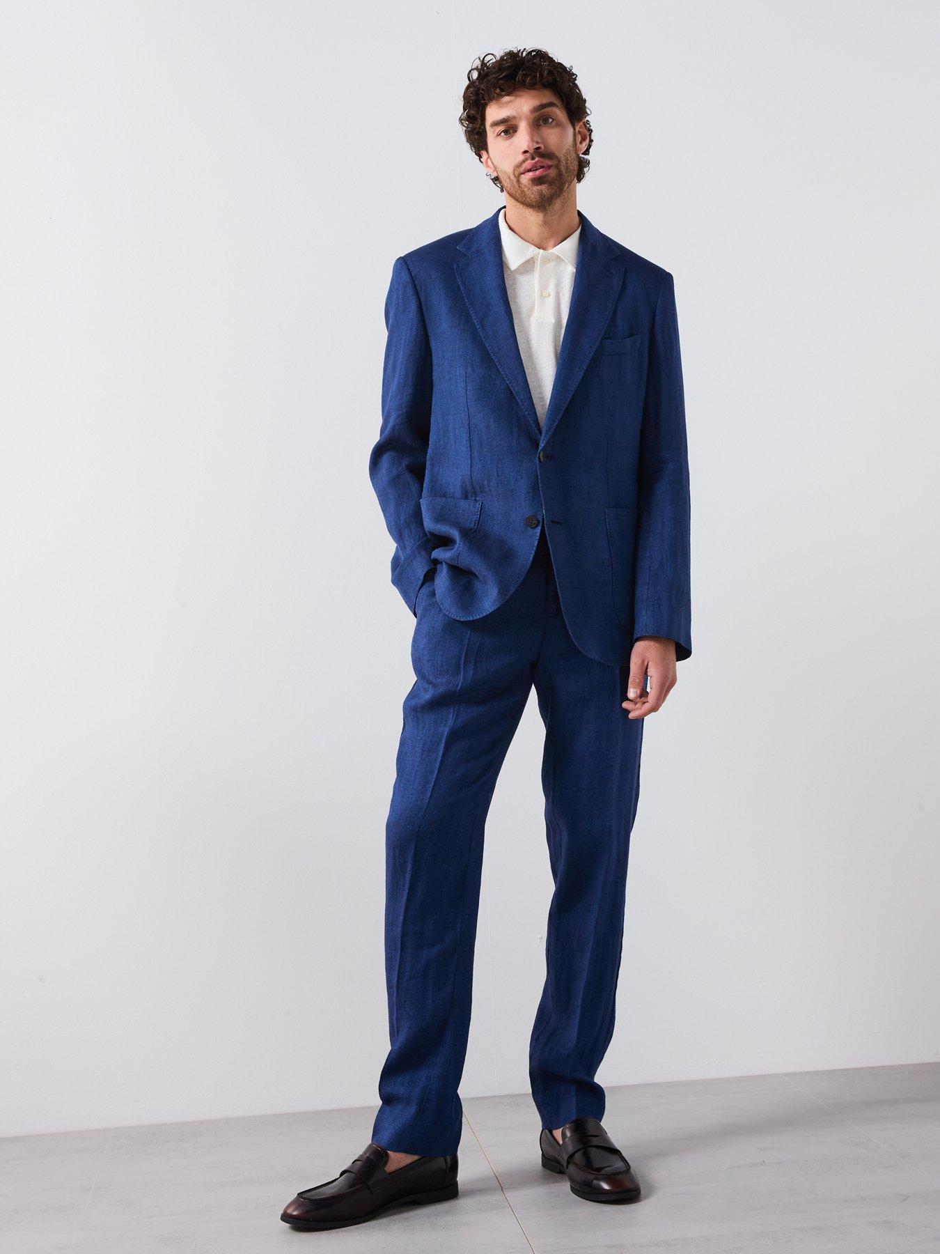 Image 5 of 5 of Mango Mango Salerno Smart Slim Fit Linen Suit Trousers