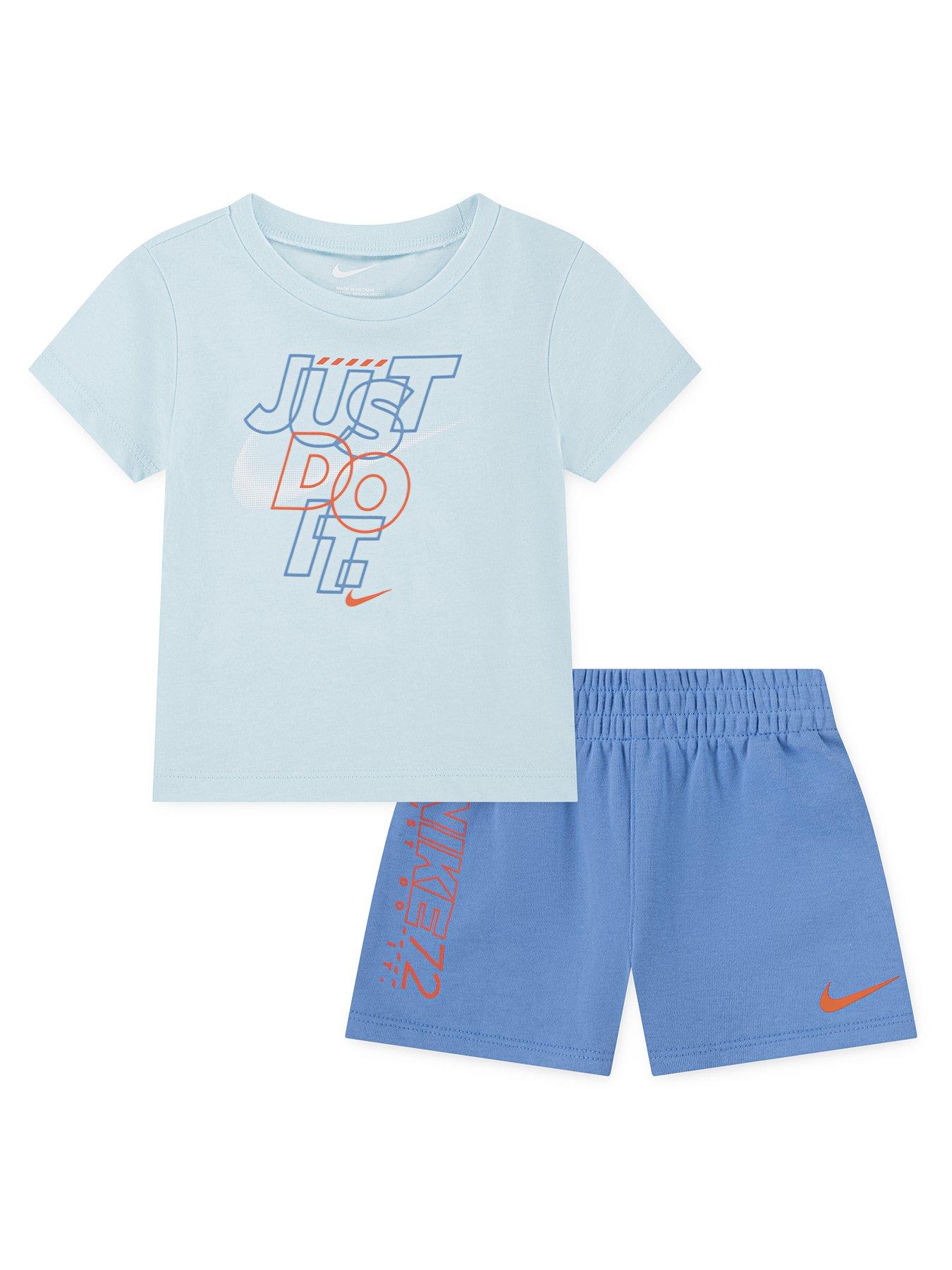 undefined Infant Boys Just Do It Shorts And T-Shirt Set - Blue