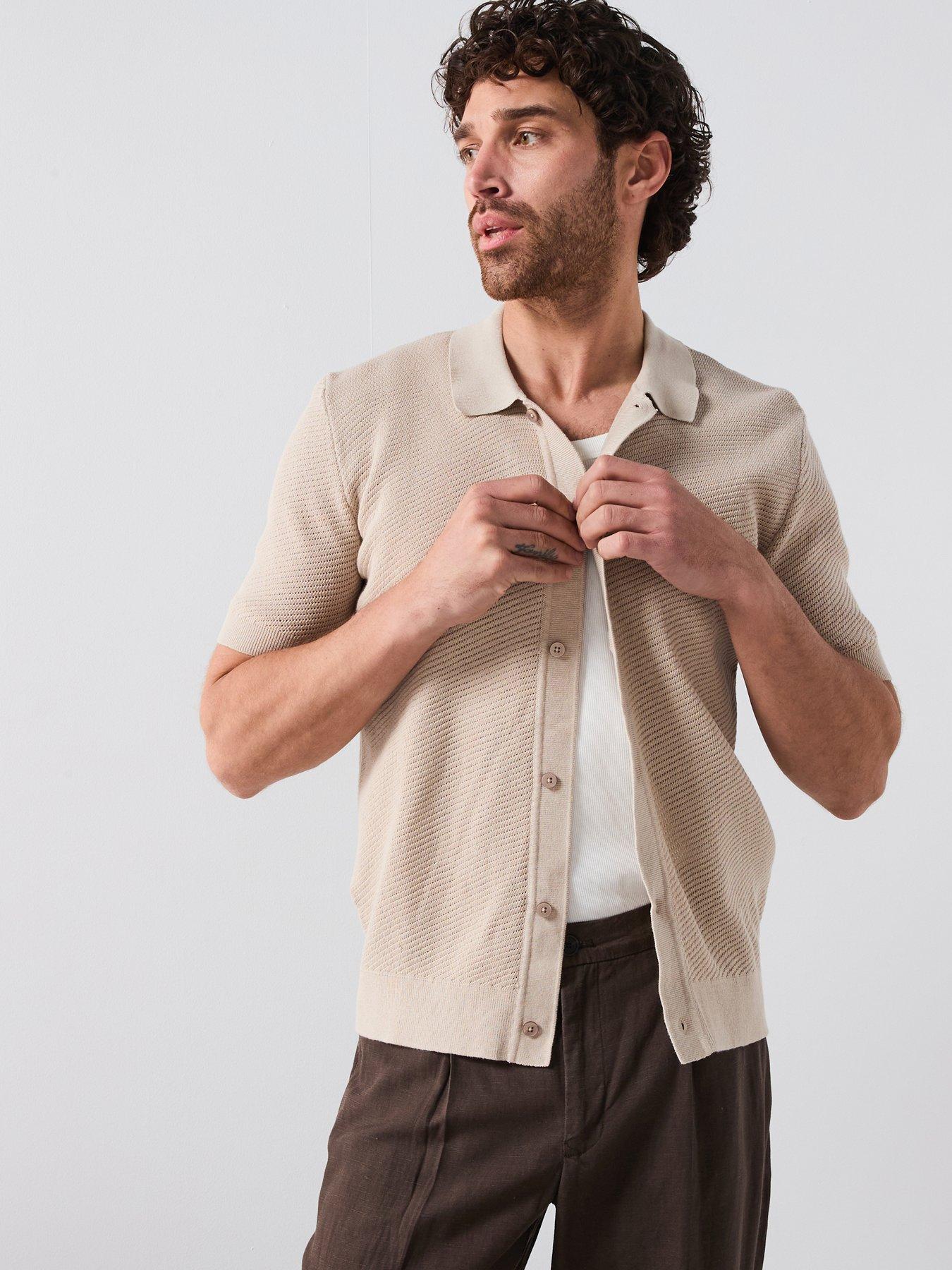 undefined Mango Canario Smart  Button Up Knitted Polo Shirt