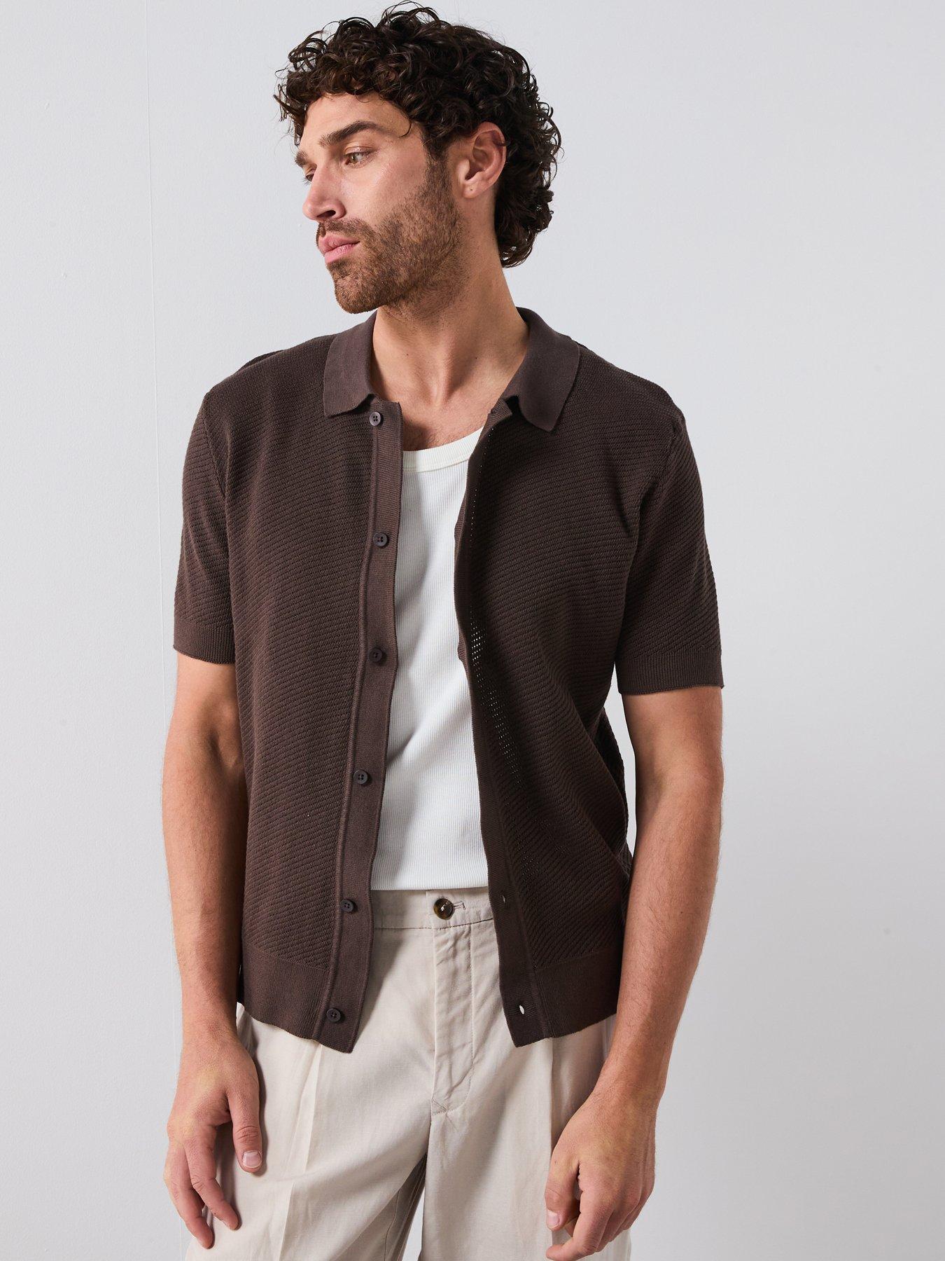 undefined Mango Canario Smart  Button Up Knitted Polo Shirt
