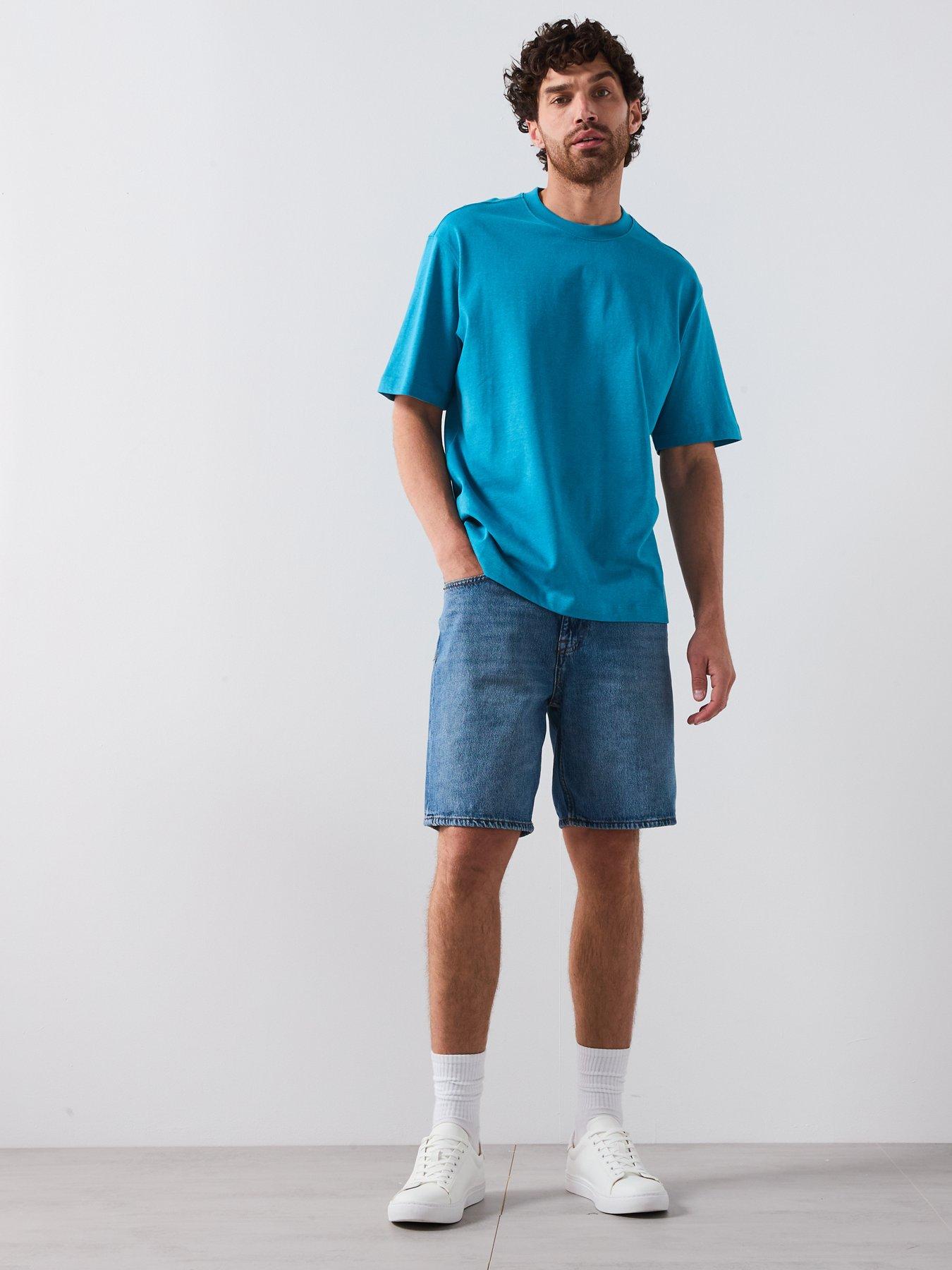 Image 3 of 5 of Mango Anouk Short Sleeve Heavy Weight T-Shirt - Aqua