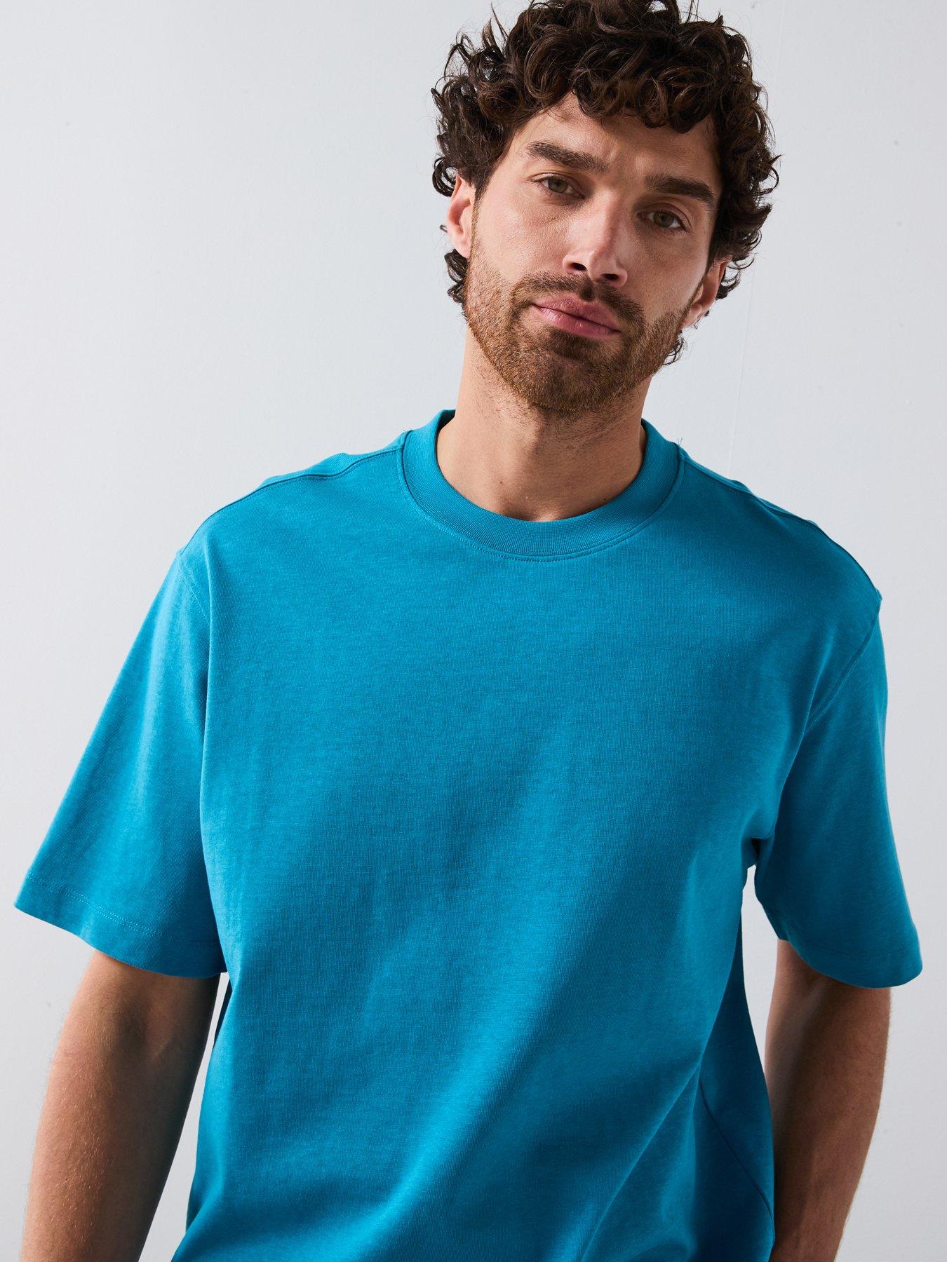 Image 4 of 5 of Mango Anouk Short Sleeve Heavy Weight T-Shirt - Aqua