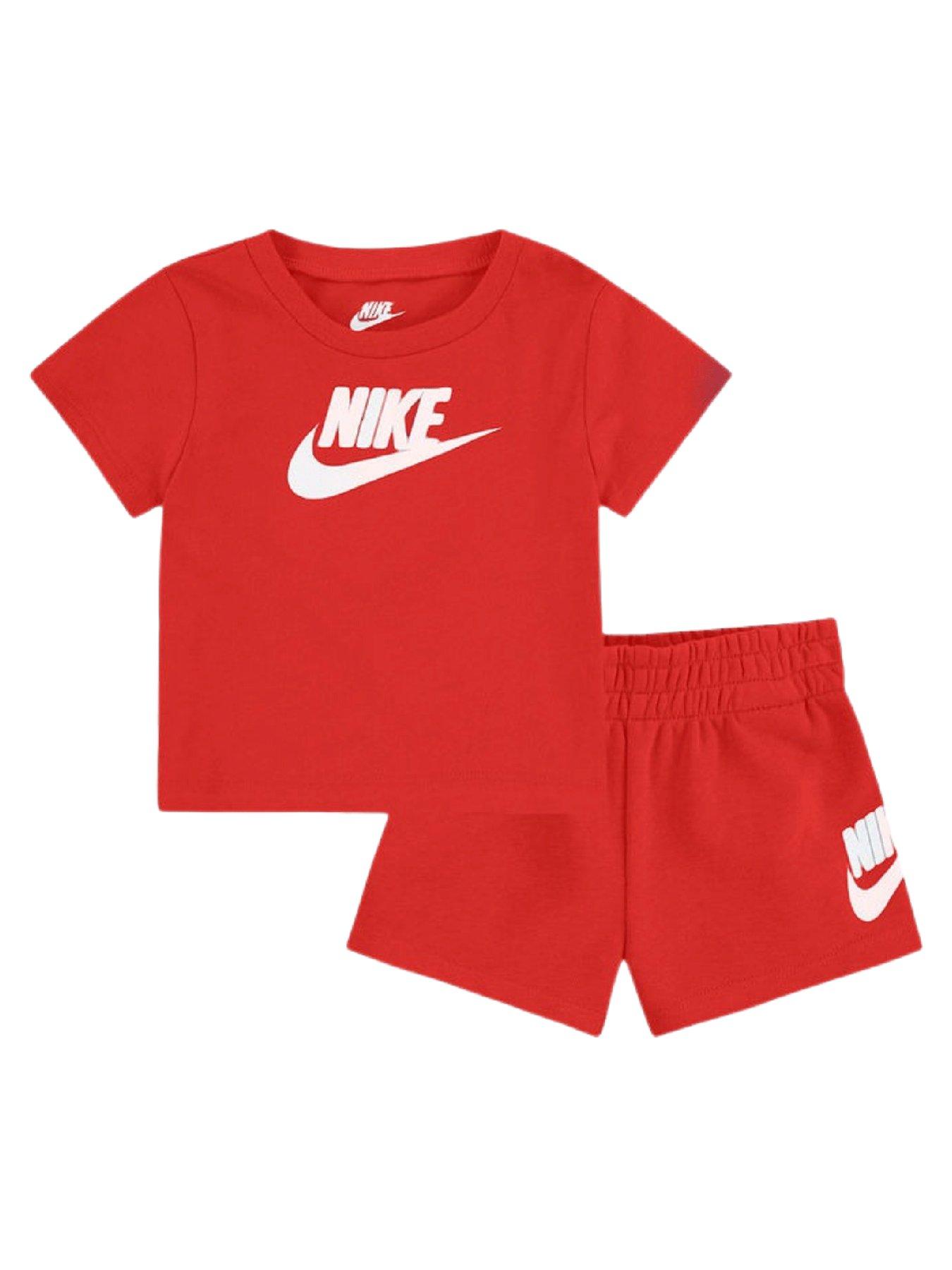 Nike Infant Boys Club Short And T-Shirt Set Red Very