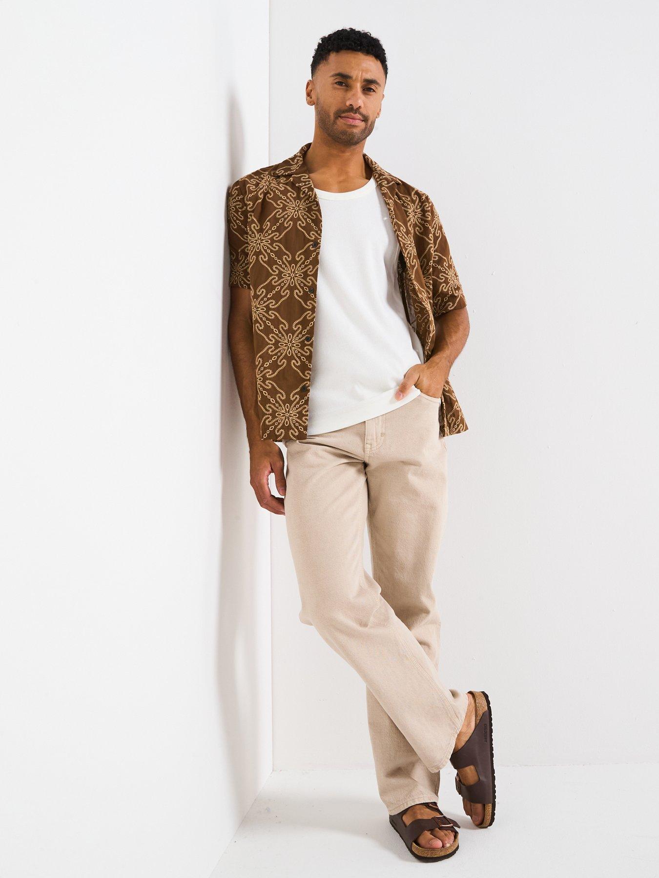 Image 3 of 4 of Mango Saona Smart Casual Printed Short Sleeve Shirt