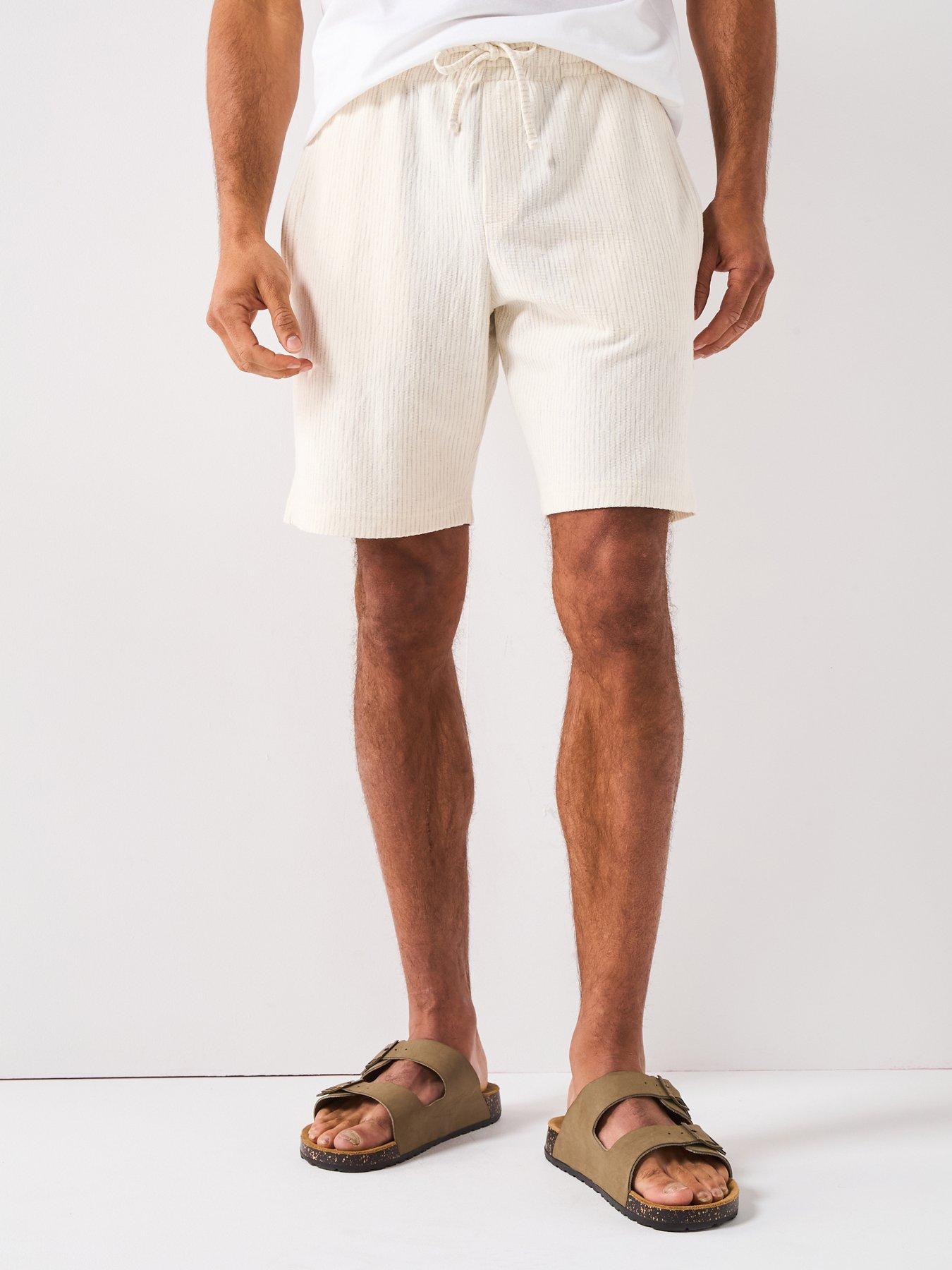 undefined Moyas Smart Casual Textured Shorts