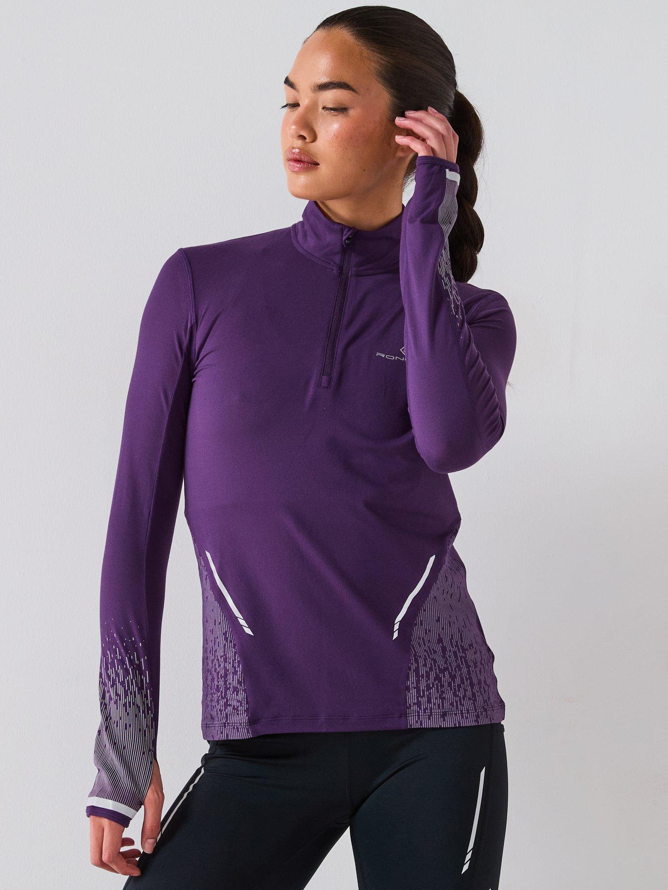 Ronhill Women'S Running Tech Reflect 1/2 Zip - Purple