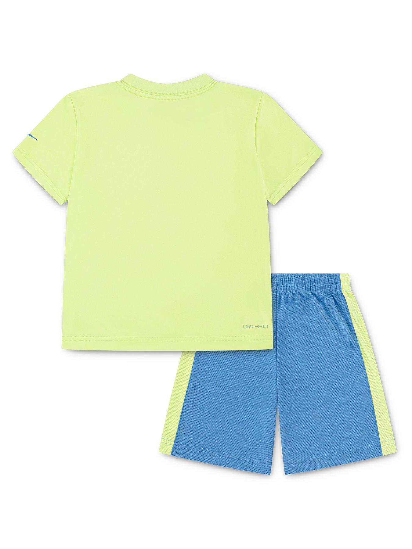 Image 2 of 5 of Nike Kids Boys Swoosh T-Shirt And Shorts Set - Yellow