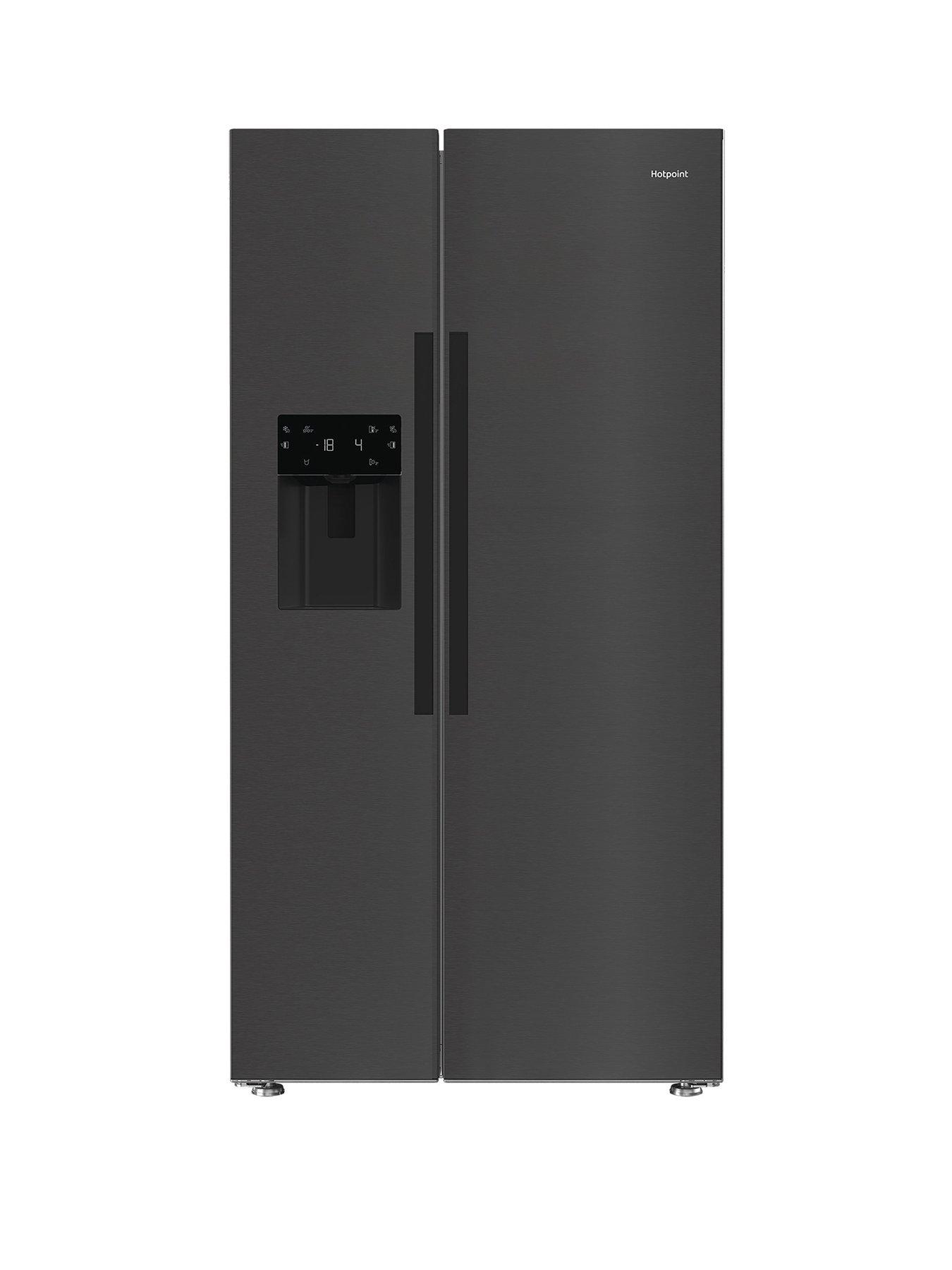 undefined HPG26574WXBR5UK - Dual No Frost Side-by-side Fridge Freezer - Dark Silver