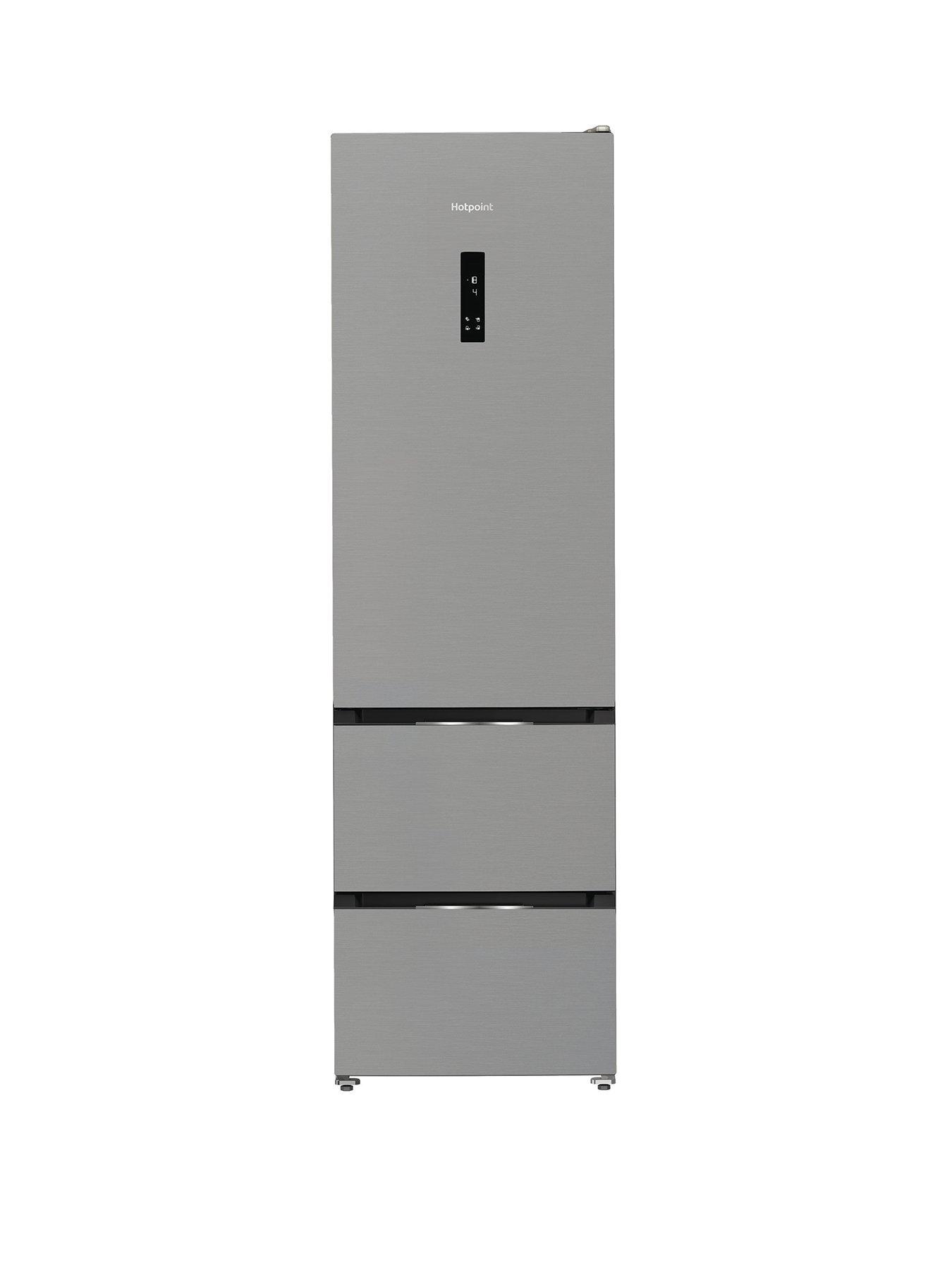 Hotpoint Dual No Frost American Fridge Freezer with VitalCare - Titanium Inox