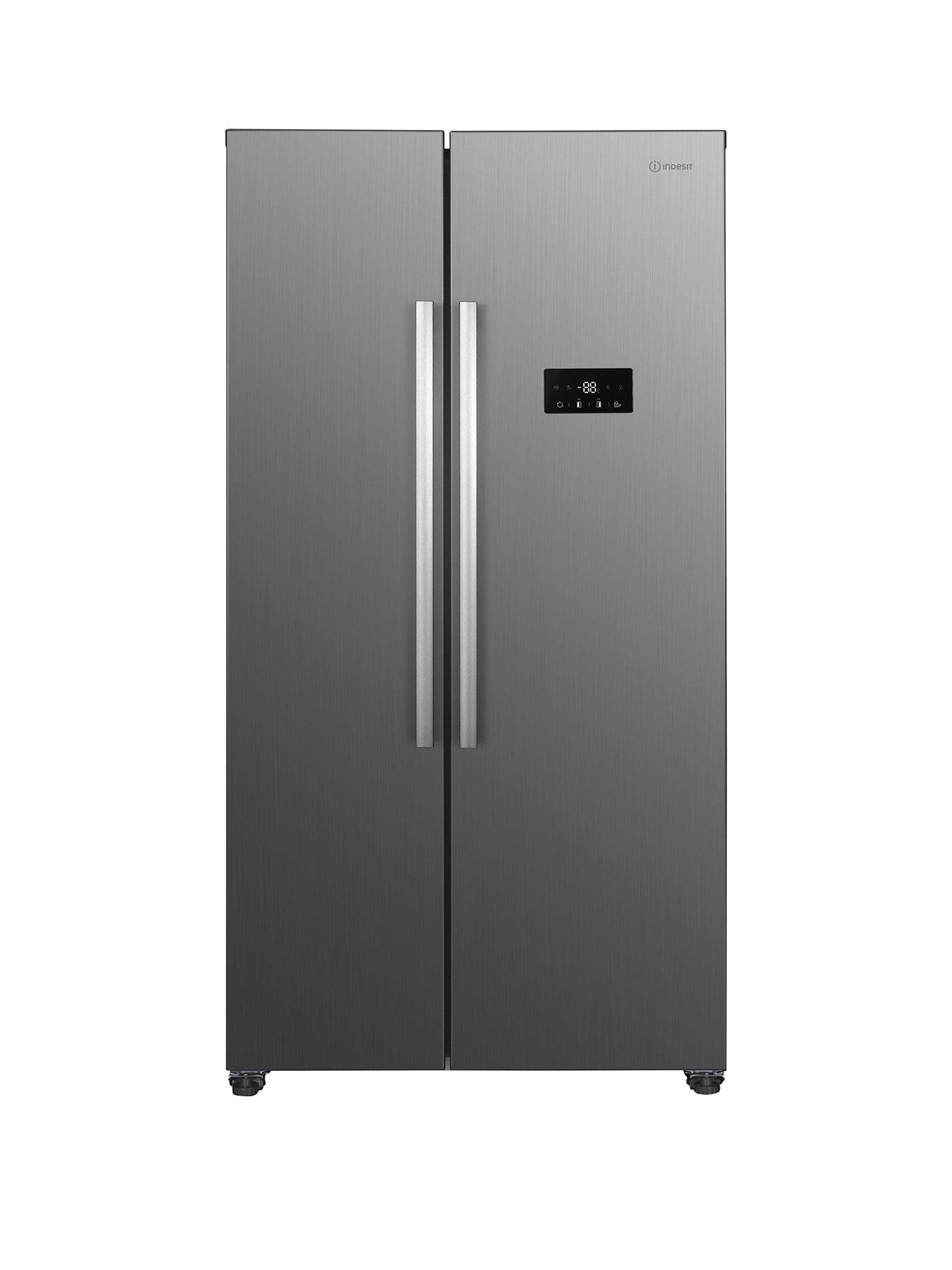 Image 1 of 7 of Indesit INGF6441XP4UK American Side-by-Side 442l&nbsp;Total No Frost Fridge Freezer - Silver