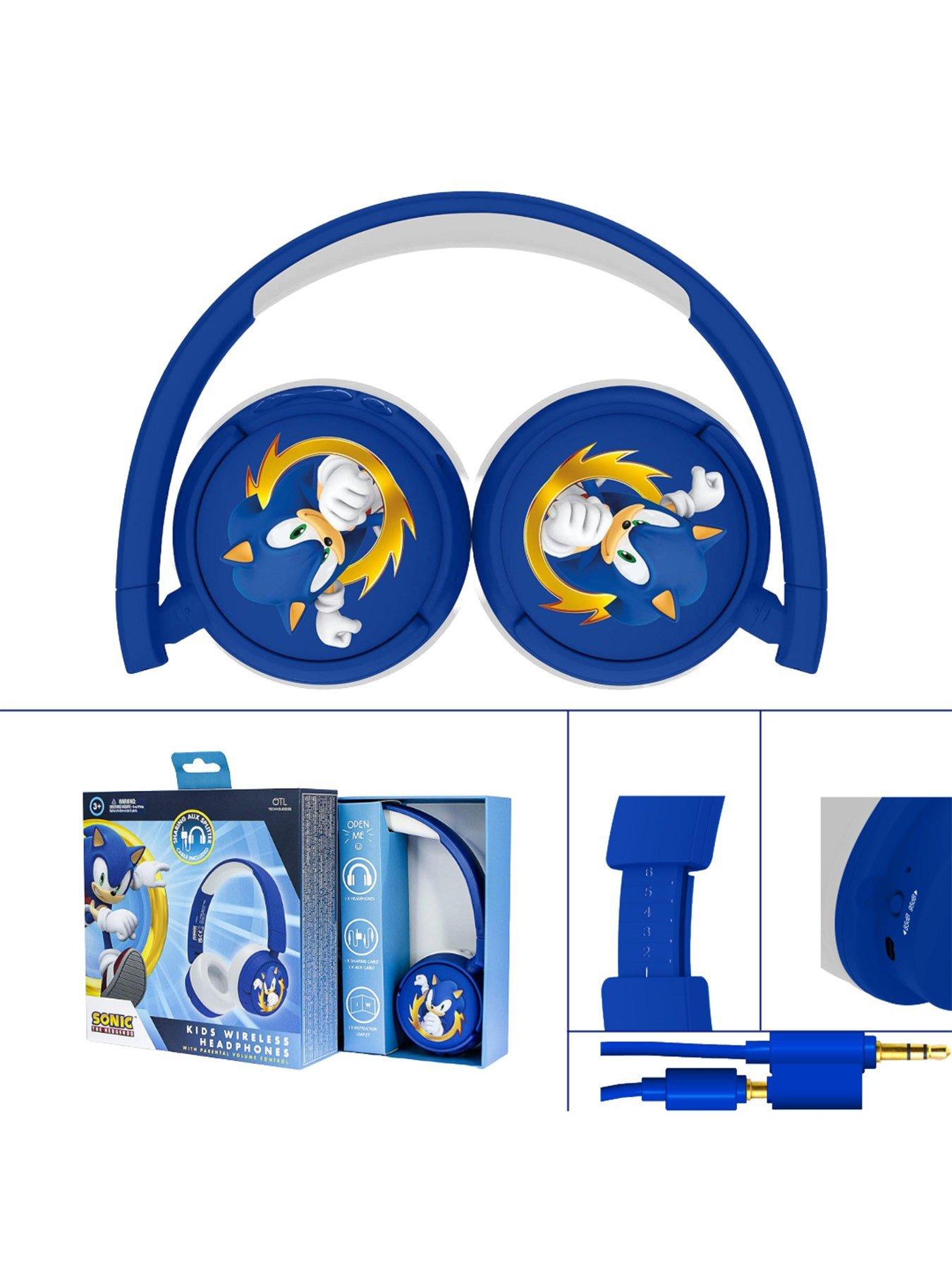 Image 3 of 4 of Sonic the Hedgehog Kids Wireless Headphones and Microphone Speaker with LED Lights