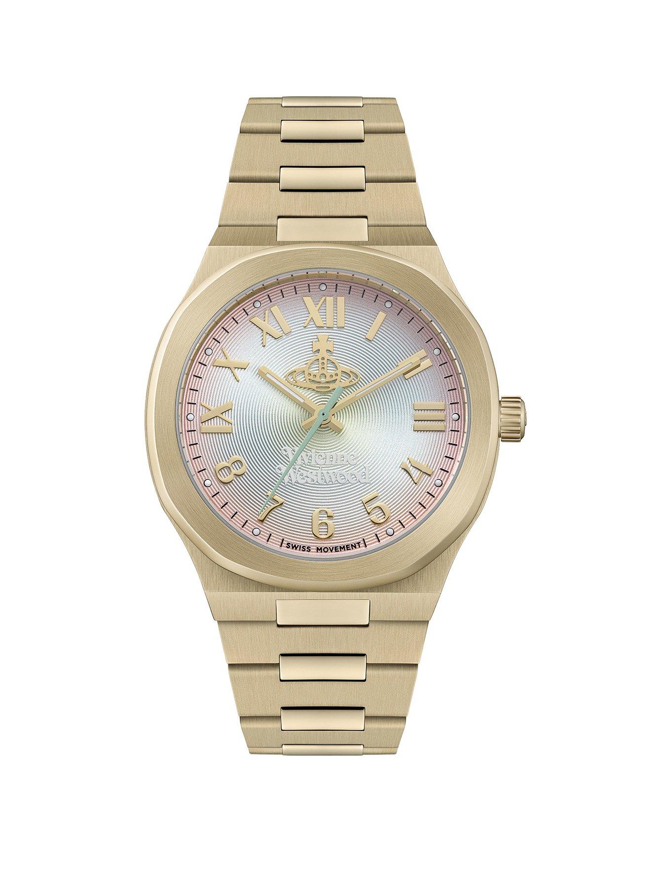 undefined Merton Quartz with Multi Coloured Dial and Gold Stainless Steel Bracelet