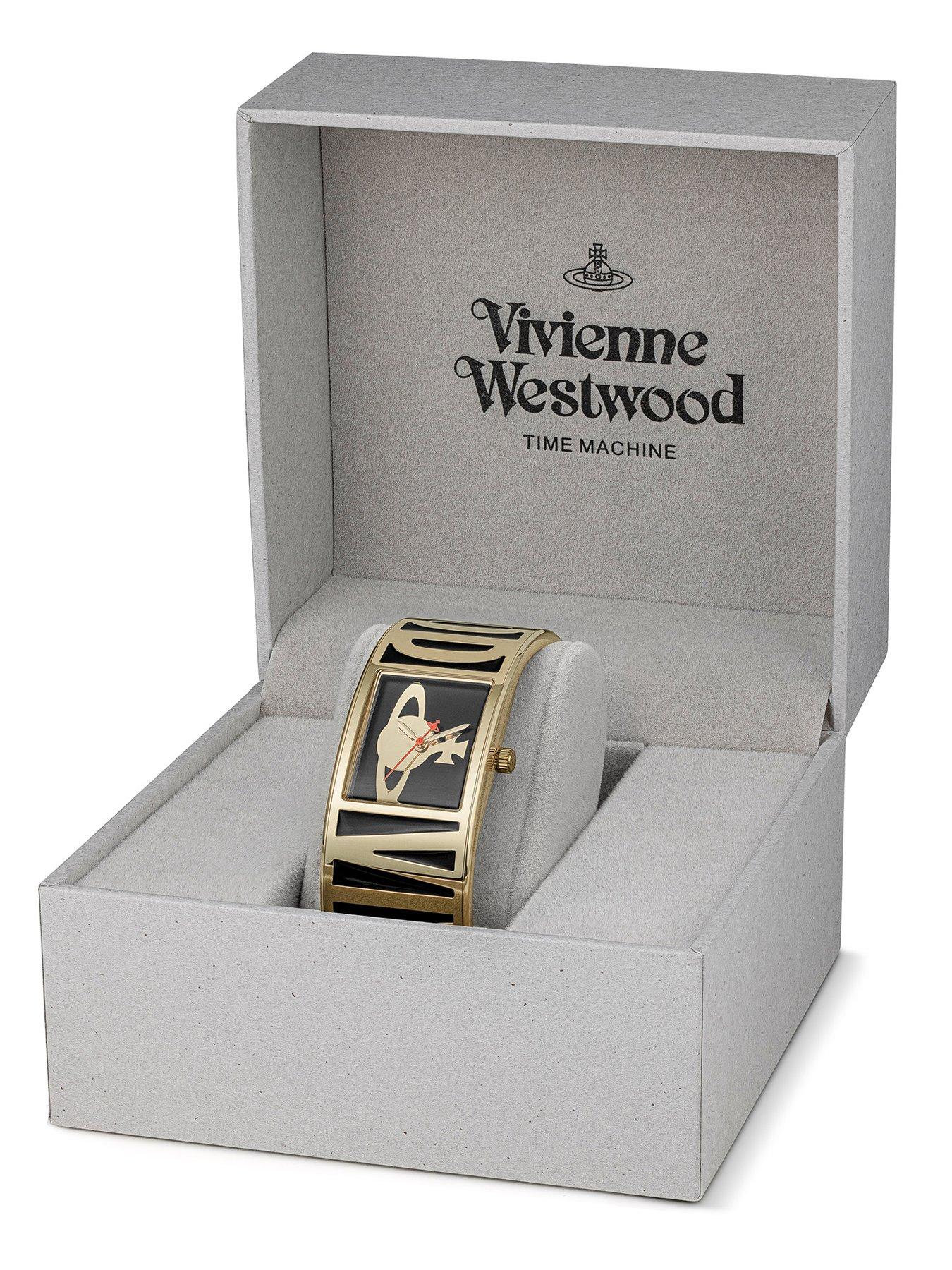 Image 6 of 6 of Vivienne Westwood Belvoir Ladies Quartz Watch, Black Stainless Steel Bangle