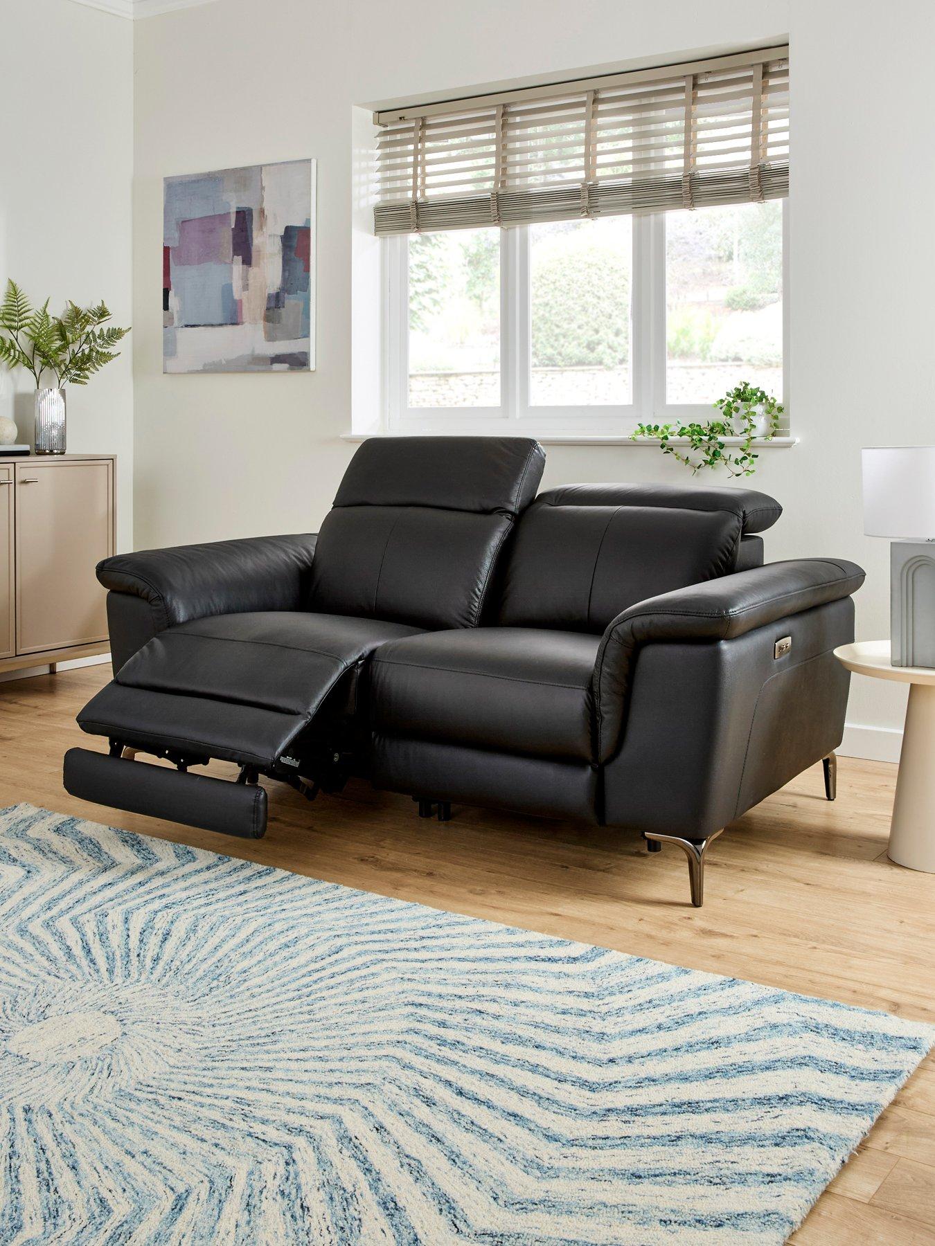 The Very Collection Lorenza 2 Seater Leather/Faux Leather Power Recliner Sofa