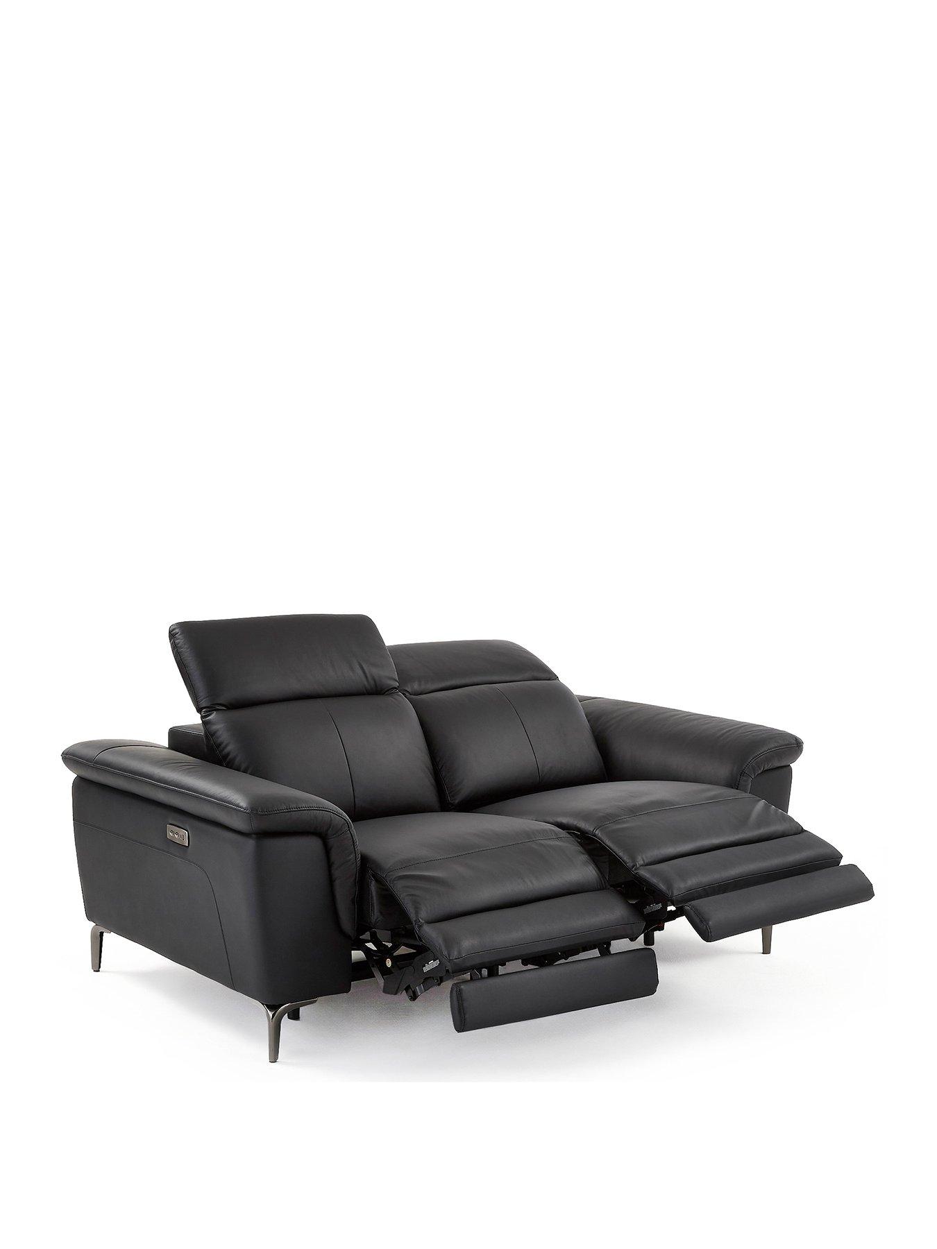 Image 3 of 7 of The Very Collection Lorenza 2 Seater&nbsp;Leather/Faux Leather Power Recliner Sofa - FSC&reg; Certified