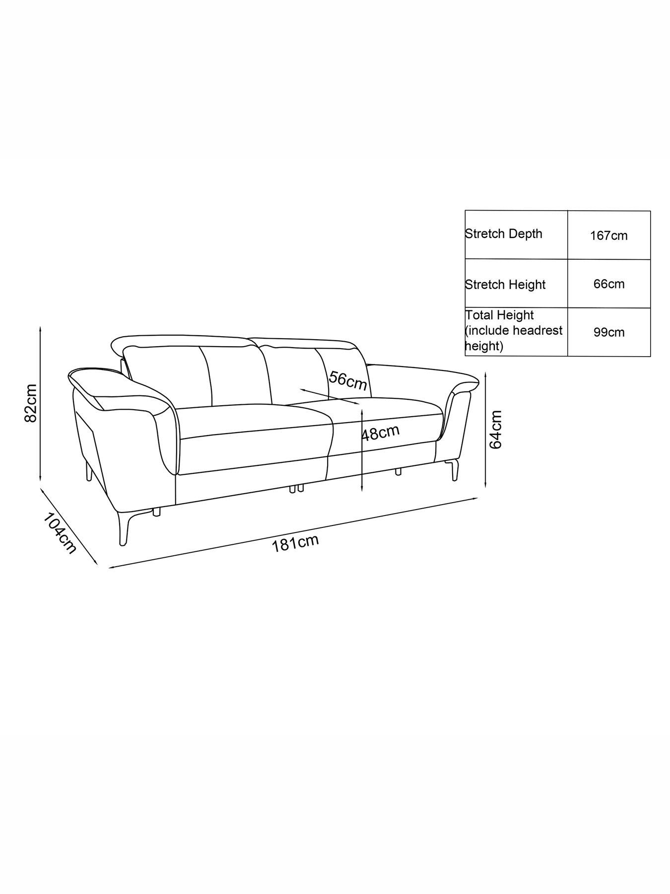 Image 7 of 7 of The Very Collection Lorenza 2 Seater&nbsp;Leather/Faux Leather Power Recliner Sofa - FSC&reg; Certified
