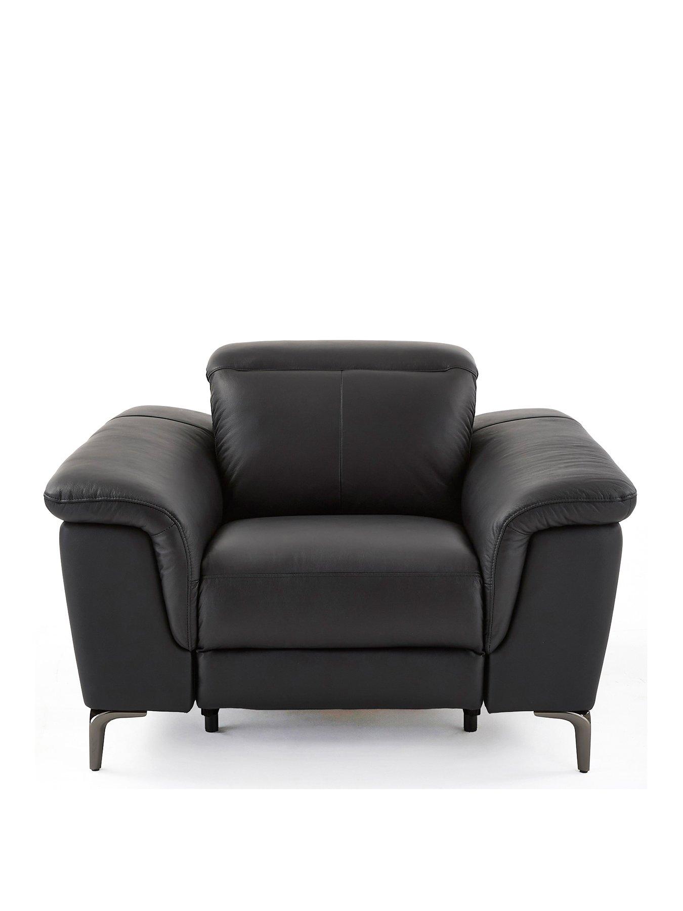Image 2 of 7 of The Very Collection Lorenza Leather/Faux Leather&nbsp;Power Recliner Armchair - FSC&reg; Certified