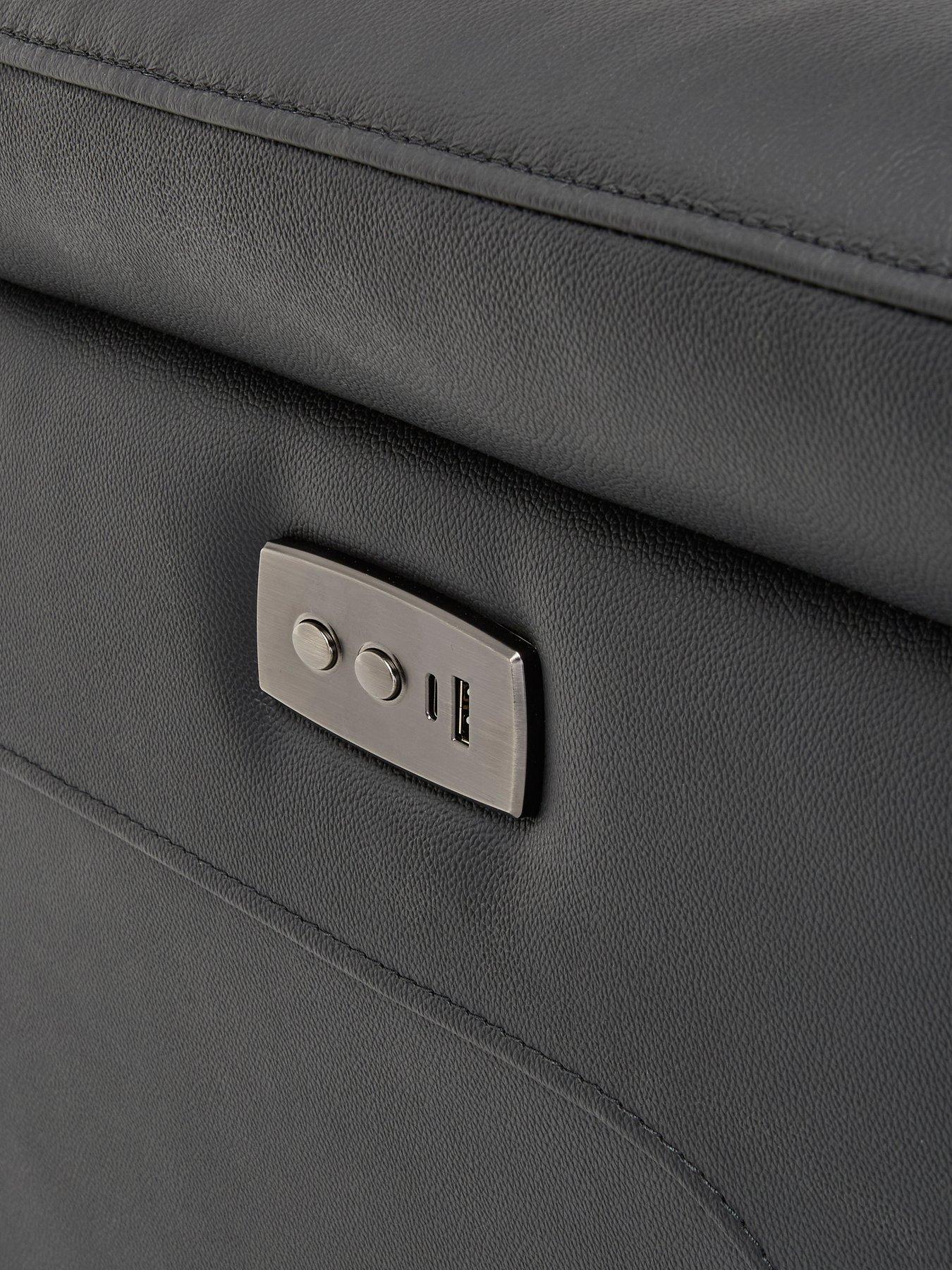 Image 6 of 7 of The Very Collection Lorenza Leather/Faux Leather&nbsp;Power Recliner Armchair - FSC&reg; Certified