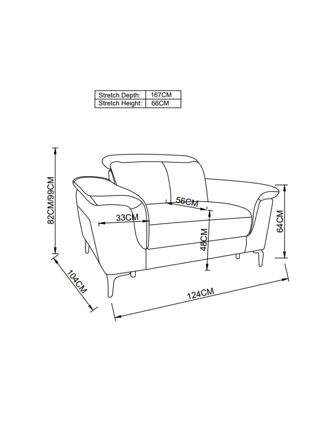 Image 7 of 7 of The Very Collection Lorenza Leather/Faux Leather&nbsp;Power Recliner Armchair - FSC&reg; Certified