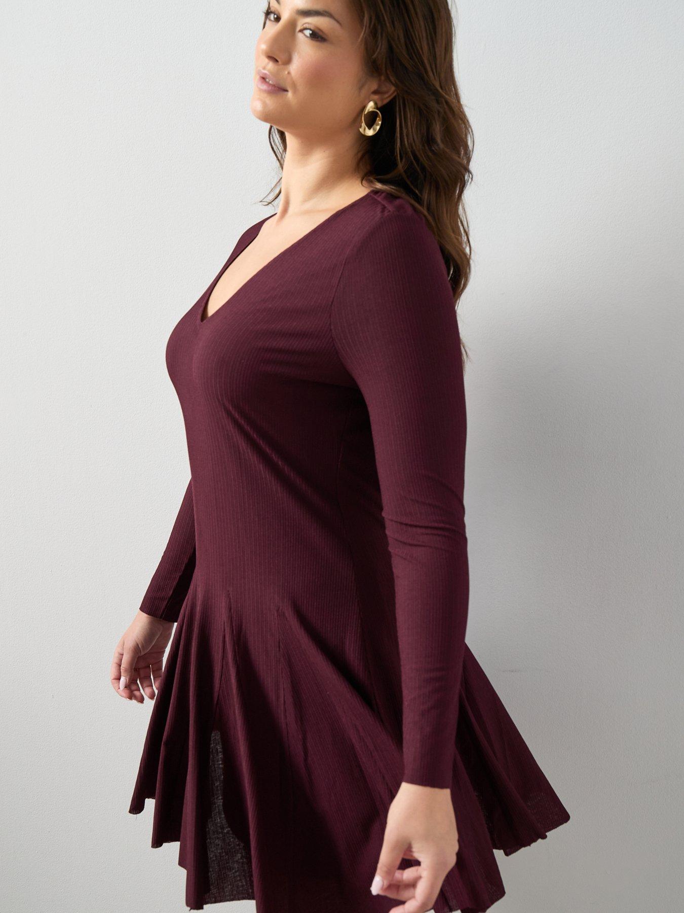 The Very Collection Curve Fit & Flare Mini Dress | Very