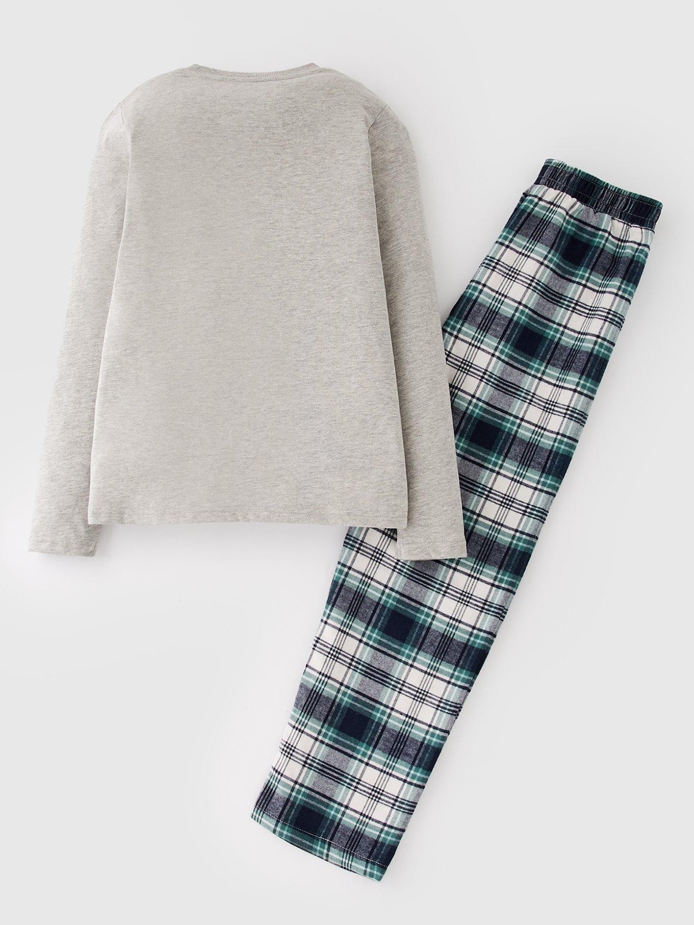 Image 2 of 4 of V by Very Boys Check Woven Single Pyjama Set - Multi