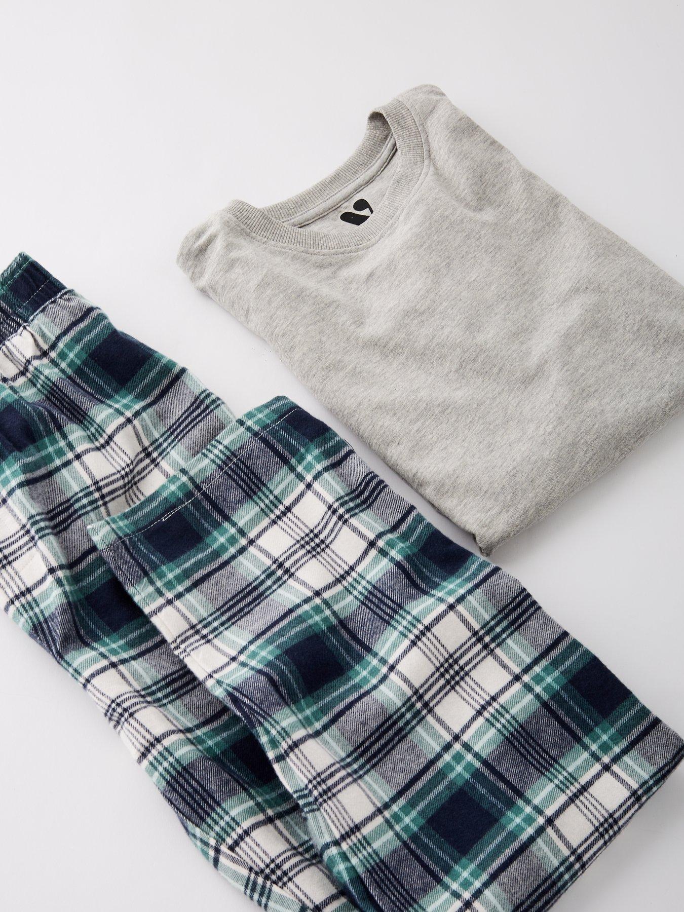 Image 4 of 4 of V by Very Boys Check Woven Single Pyjama Set - Multi