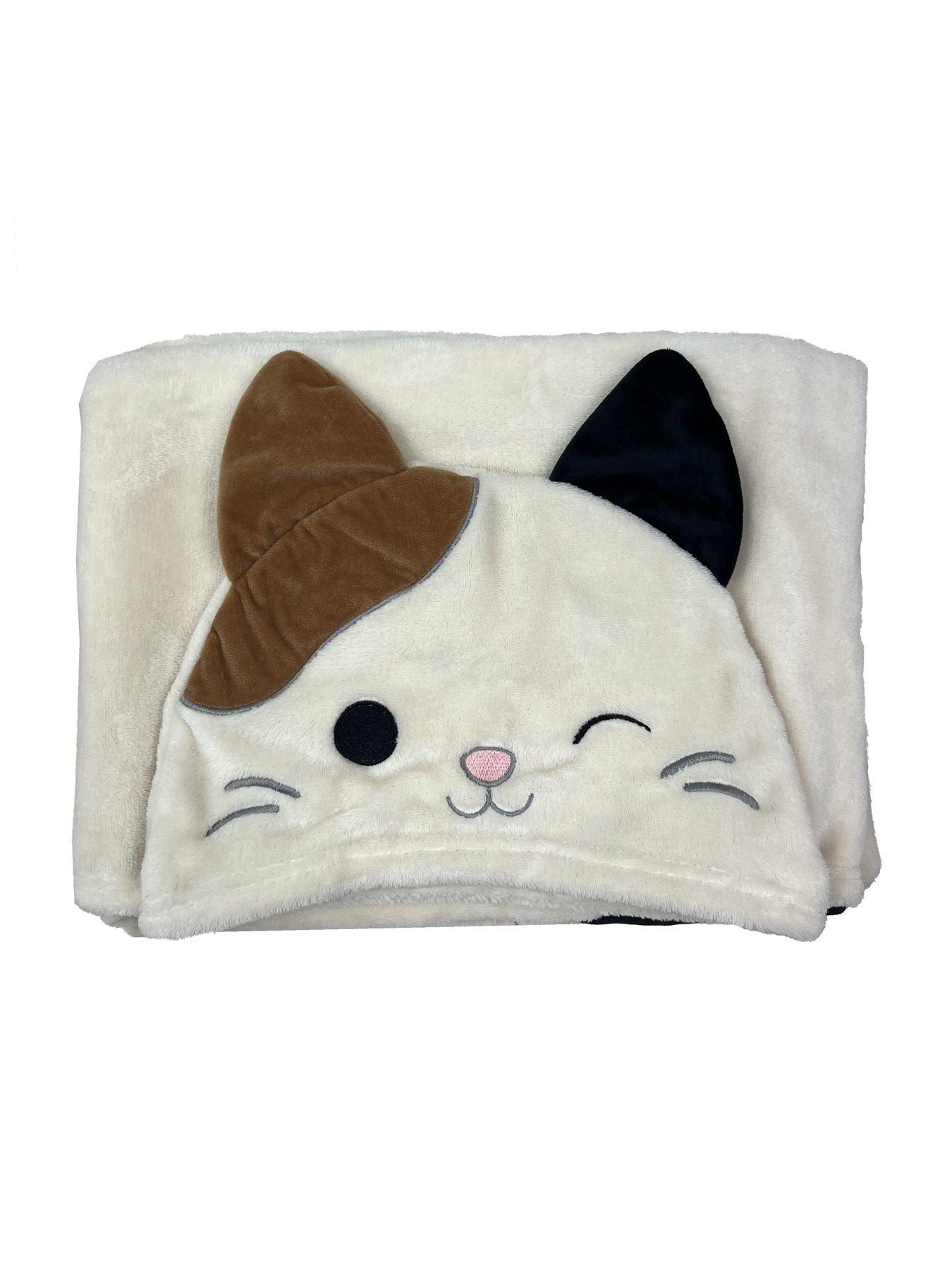 Image 6 of 7 of Squishmallows Camcat 3D Hooded Fleece Blanket