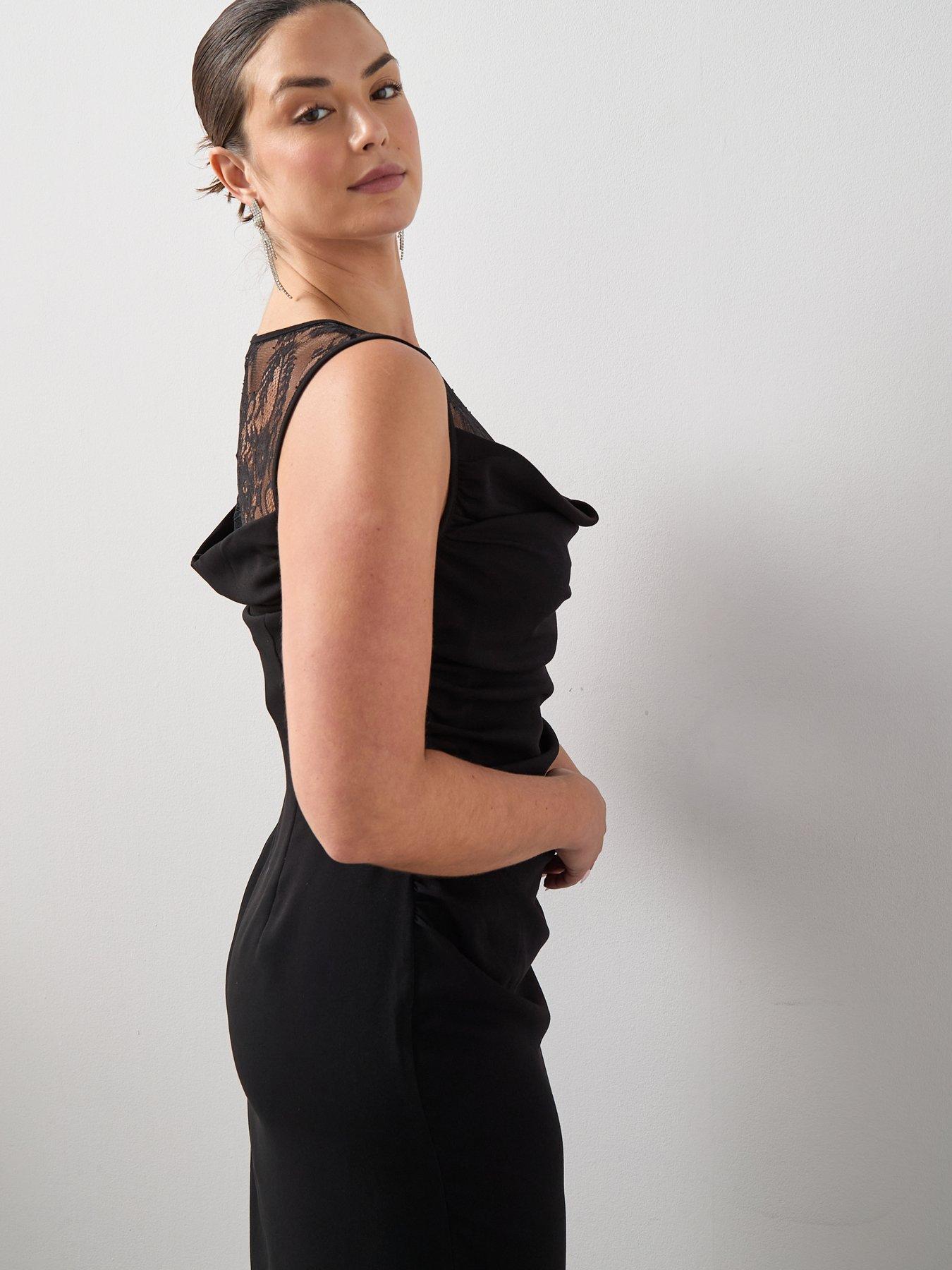 The Very Collection Curve Curve Lace Neck Cowl Neck Midaxi Dress | Very