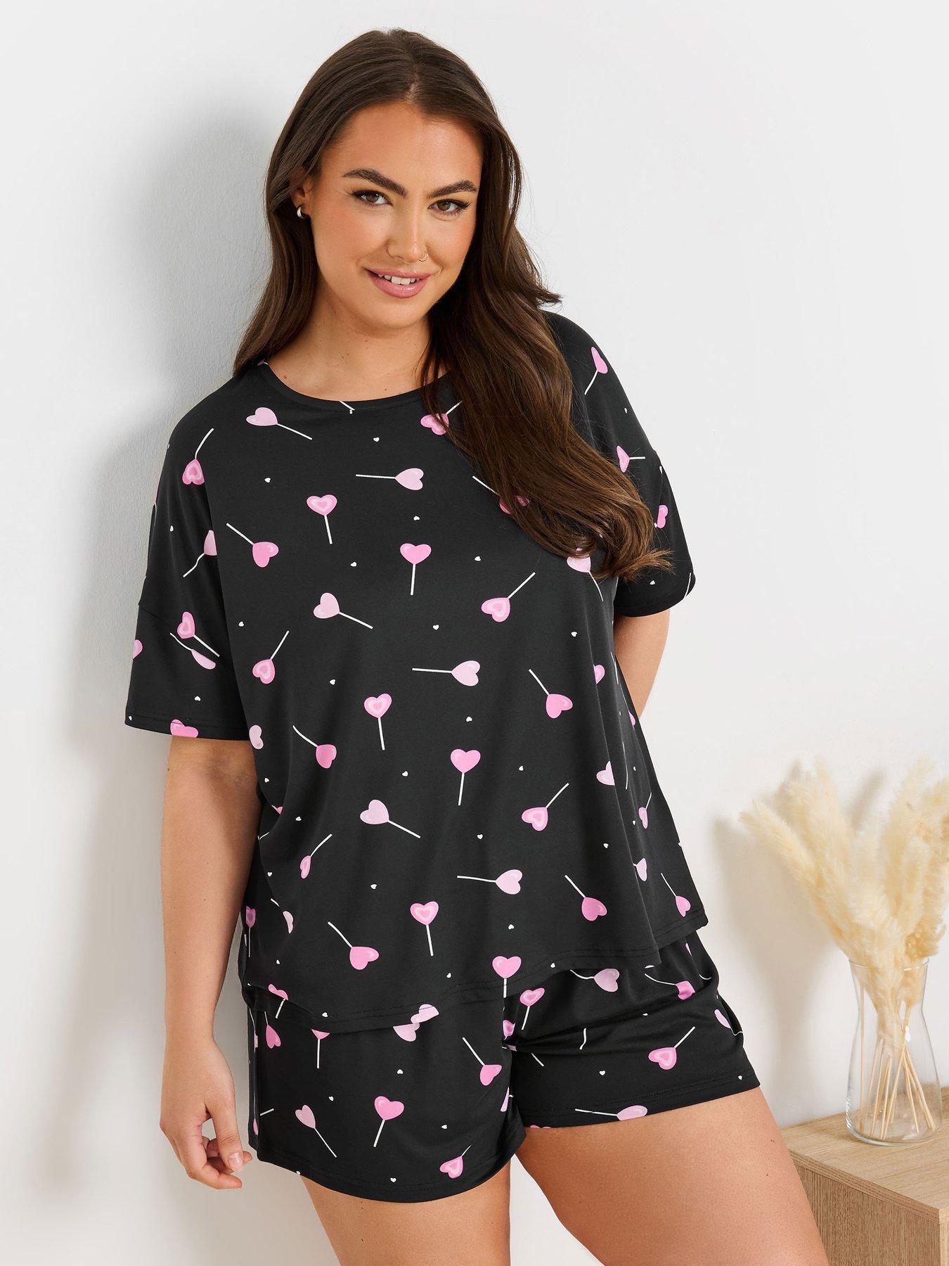 undefined Curve Heart Lollipops Shorts Pj Set