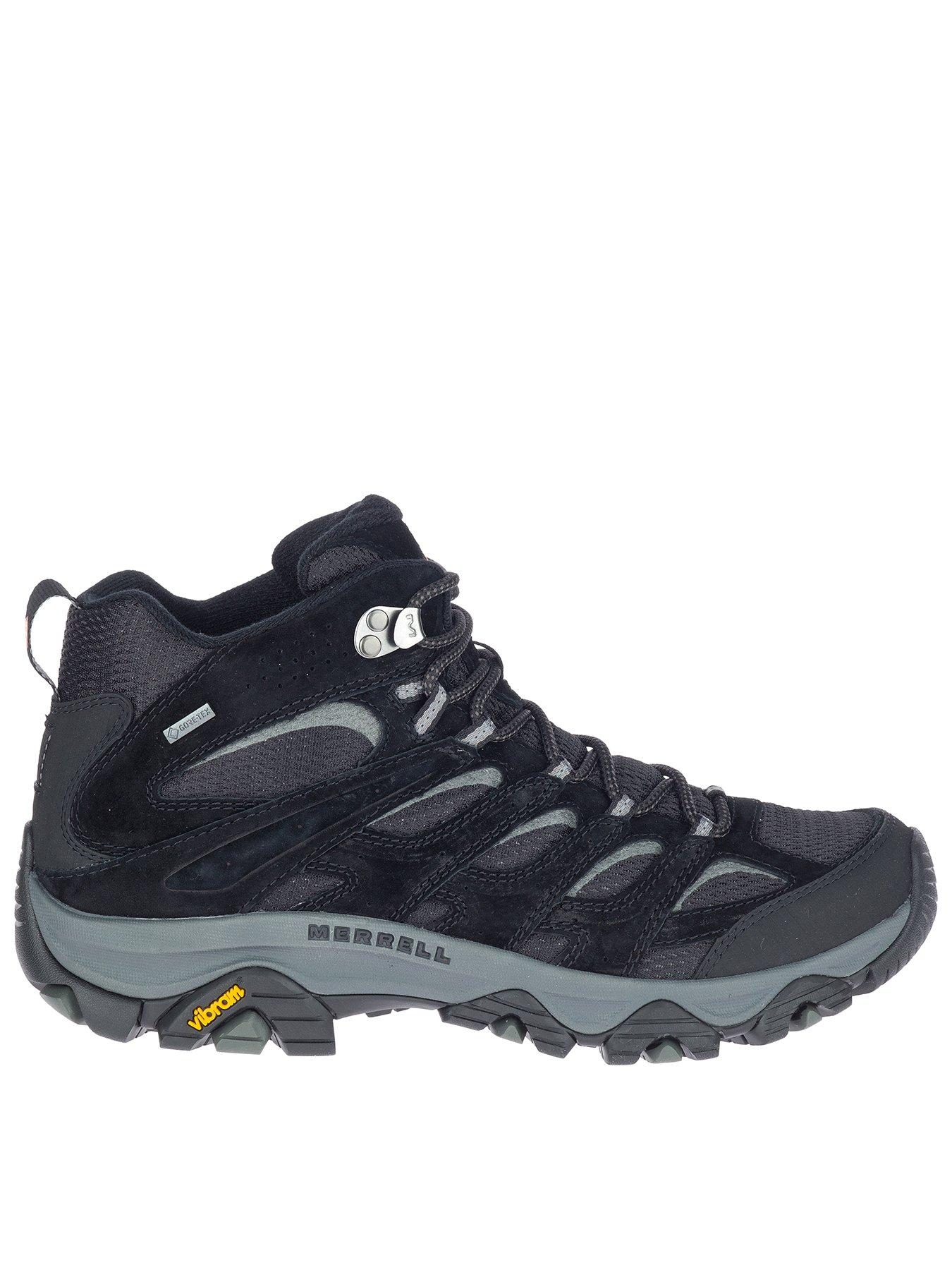 Merrell Mens Moab 3 Mid Goretex hiking Boots - Black